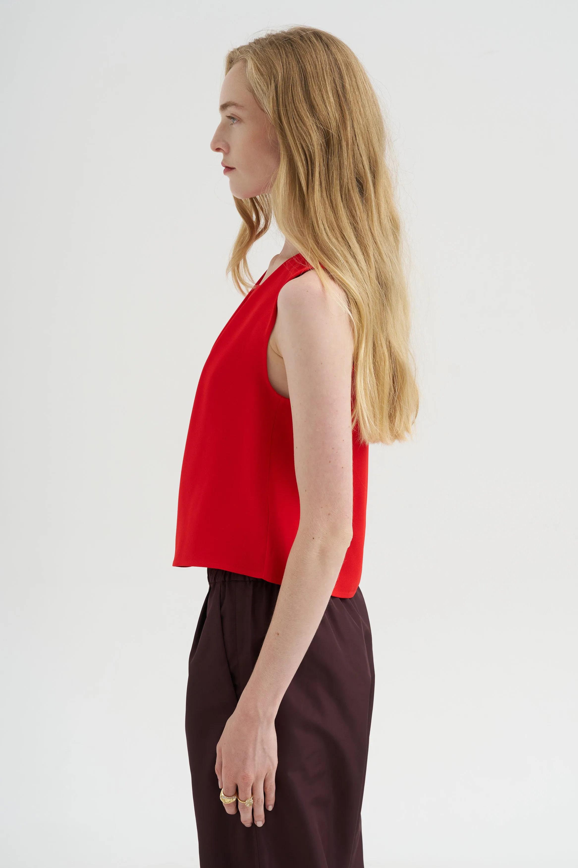 Sleeveless Top, Solar Red sold by Kick Pleat product image thumbnail 3