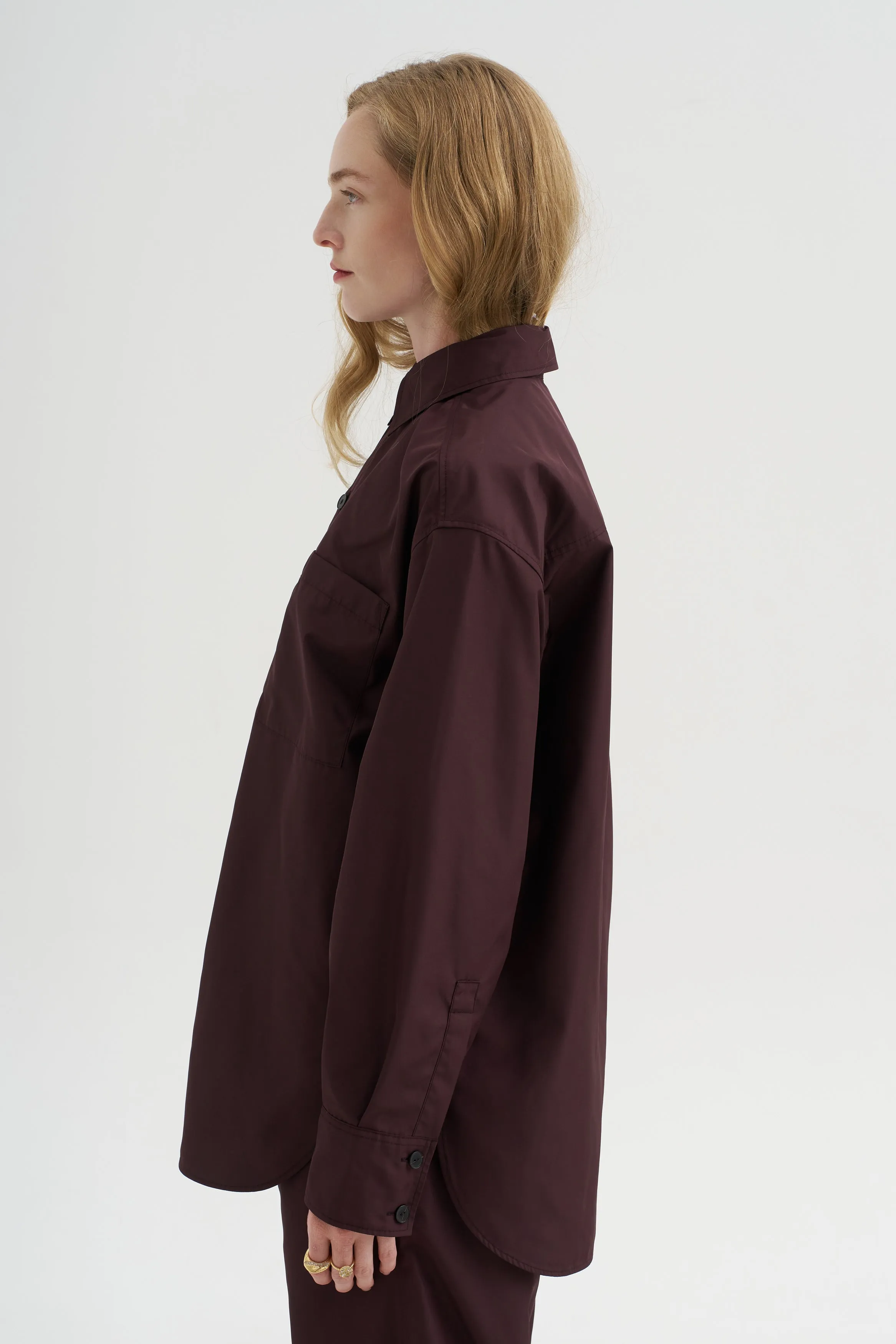 Point Collar Shirt, Plum sold by Kick Pleat product image thumbnail 3