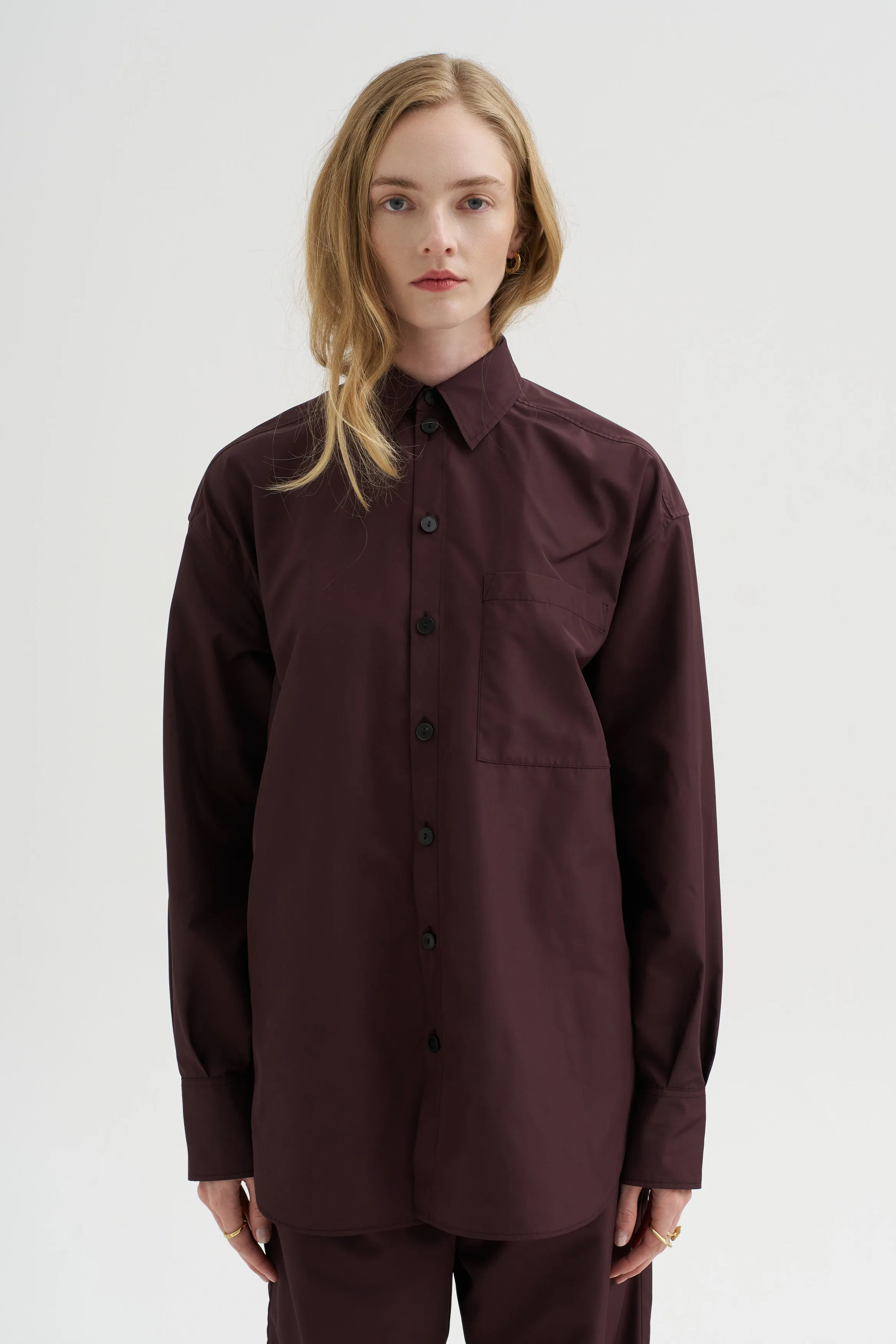 Point Collar Shirt, Plum sold by Kick Pleat product image thumbnail 2