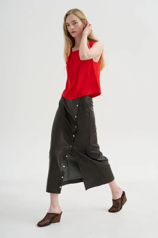Midi Skirt, Taupe made by GAUCHERE