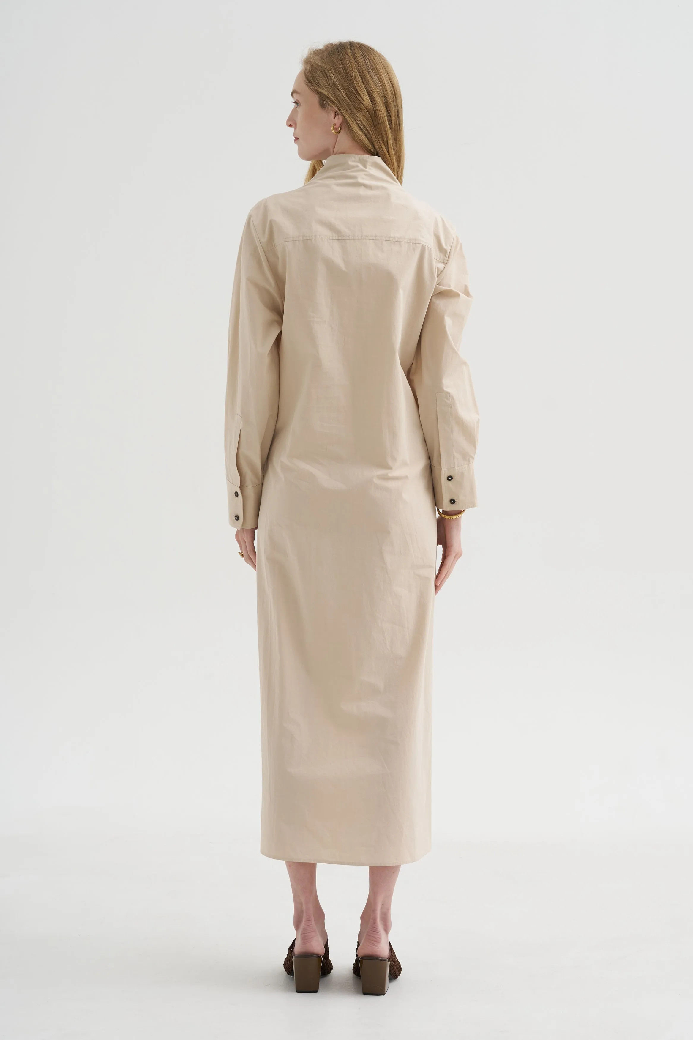 Long Sleeve Dress, Sand sold by Kick Pleat product image thumbnail 5