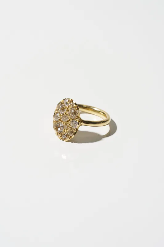 Fable Ring Diamond Wildflower, Yellow Gold made by Kick Pleat