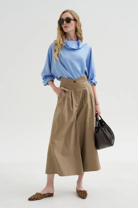 Batwing Turtleneck Oversized Shirt, Cielo made by Dusan