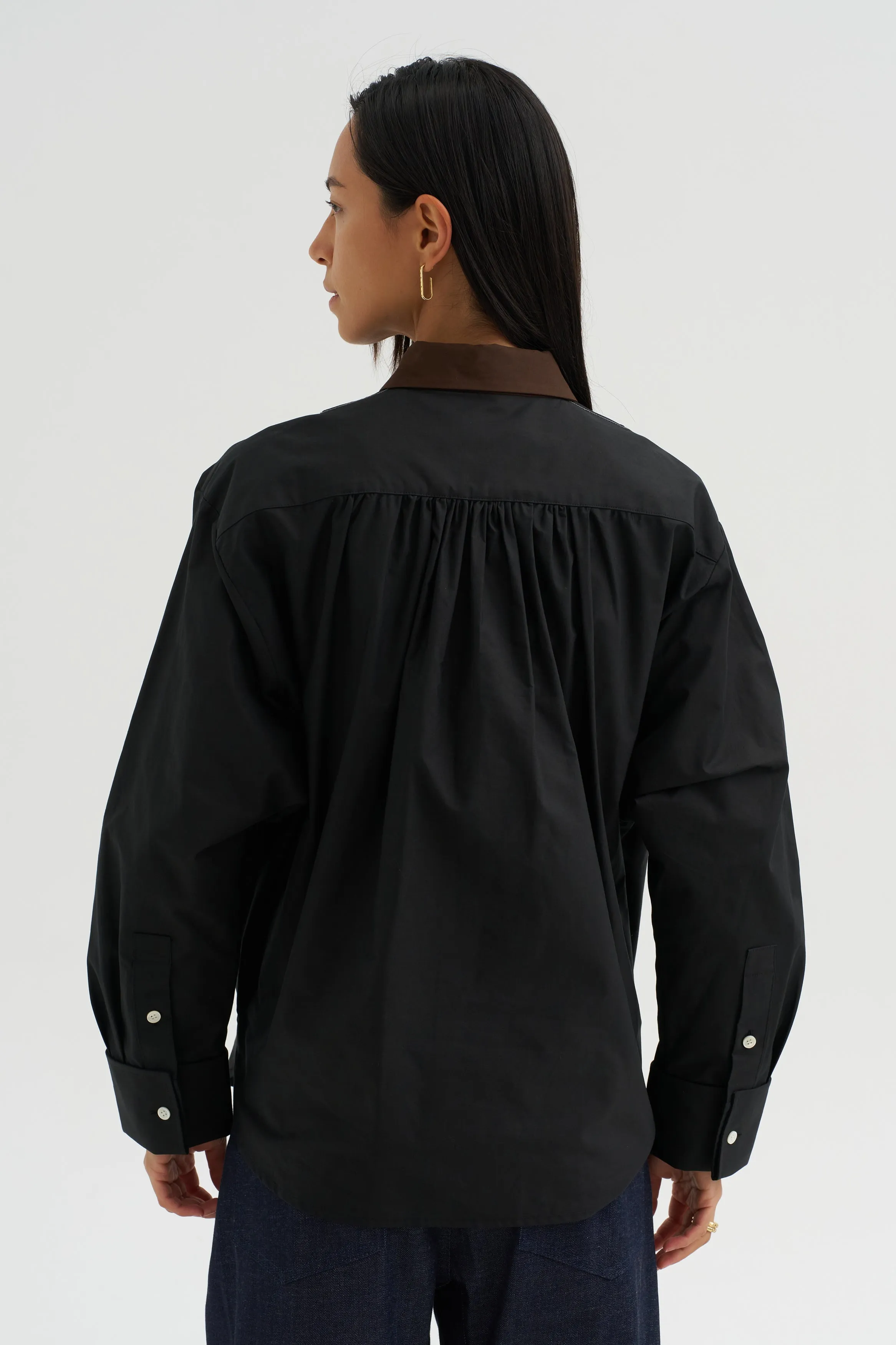 Poplin Shirt, Black sold by Kick Pleat product image thumbnail 4