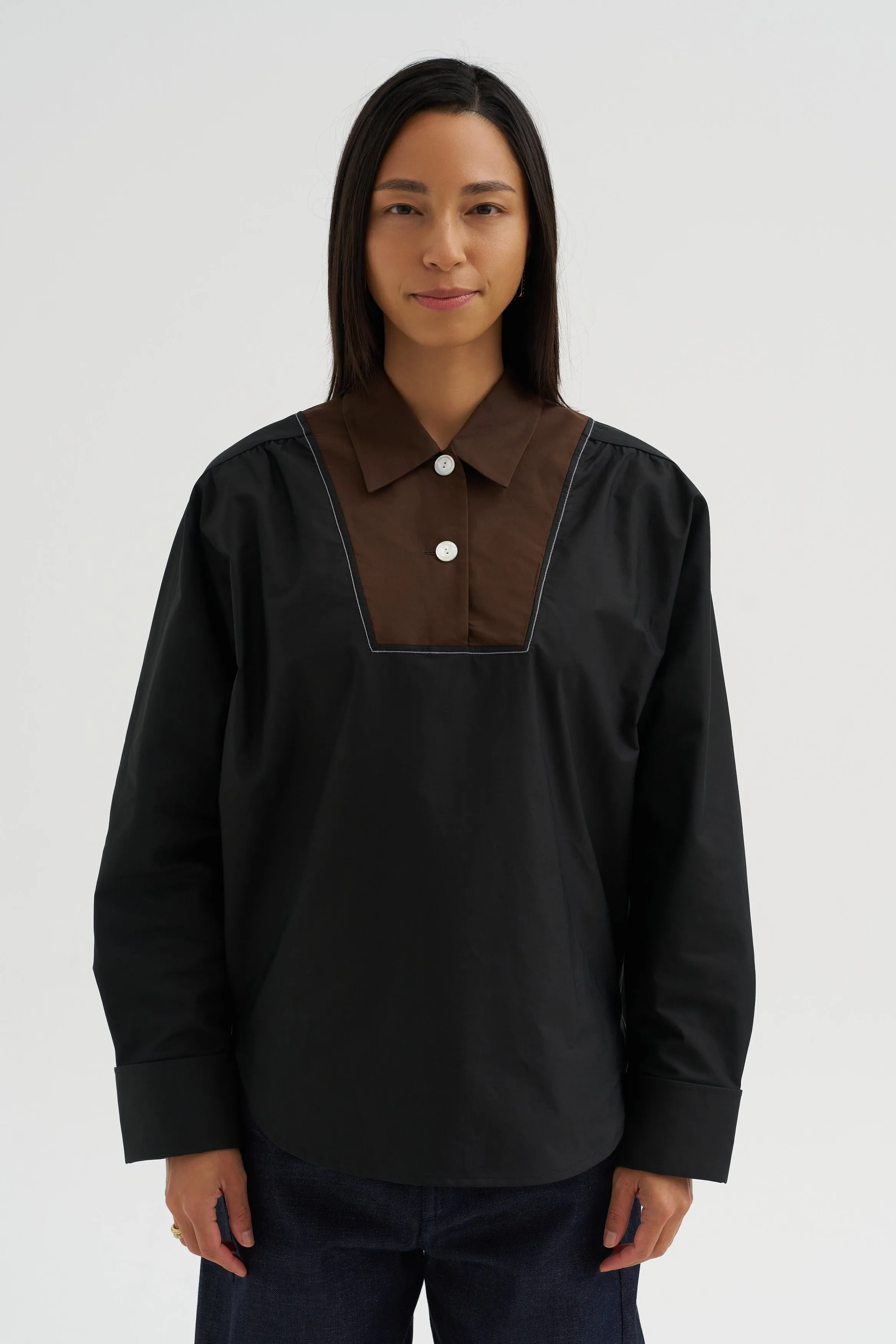 Poplin Shirt, Black sold by Kick Pleat product image thumbnail 2