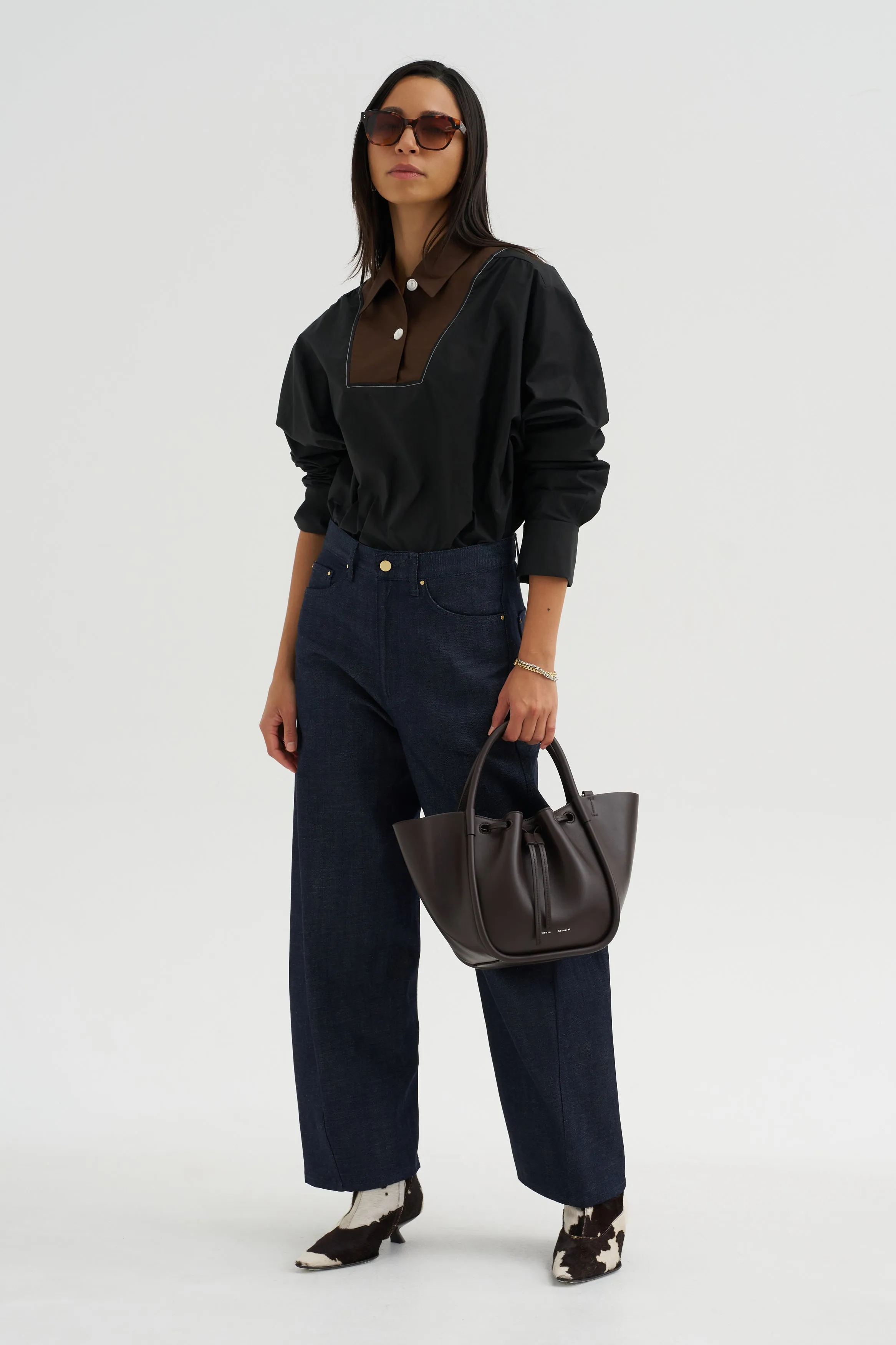 Poplin Shirt, Black sold by Kick Pleat