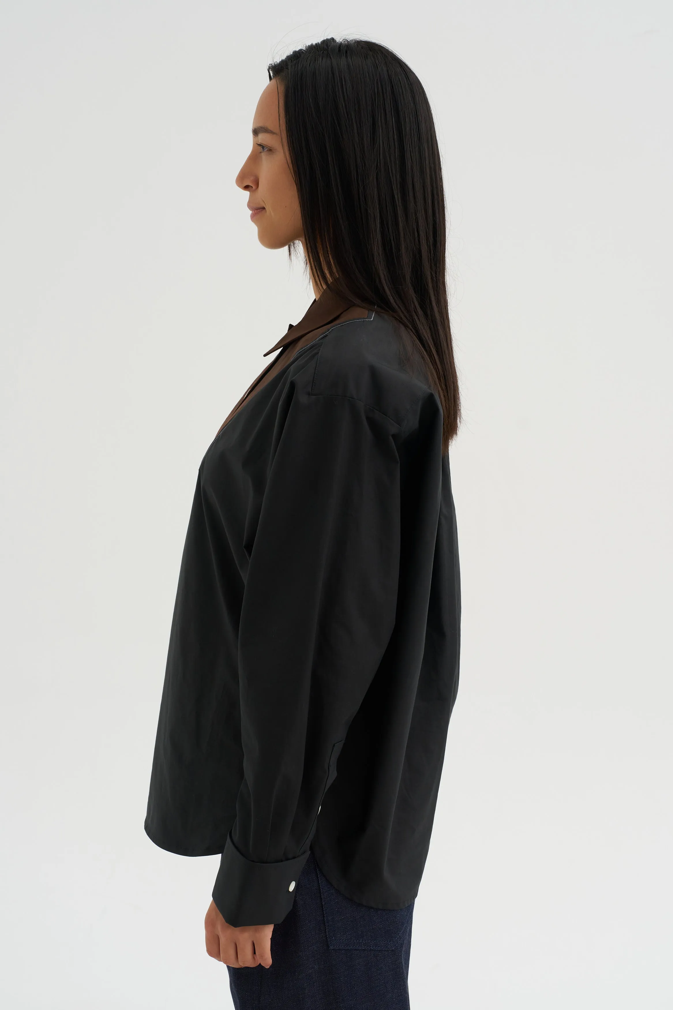 Poplin Shirt, Black sold by Kick Pleat product image thumbnail 3