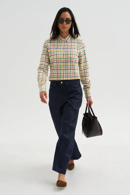 Plaid Shirt, Jade-Yellow made by ODEEH