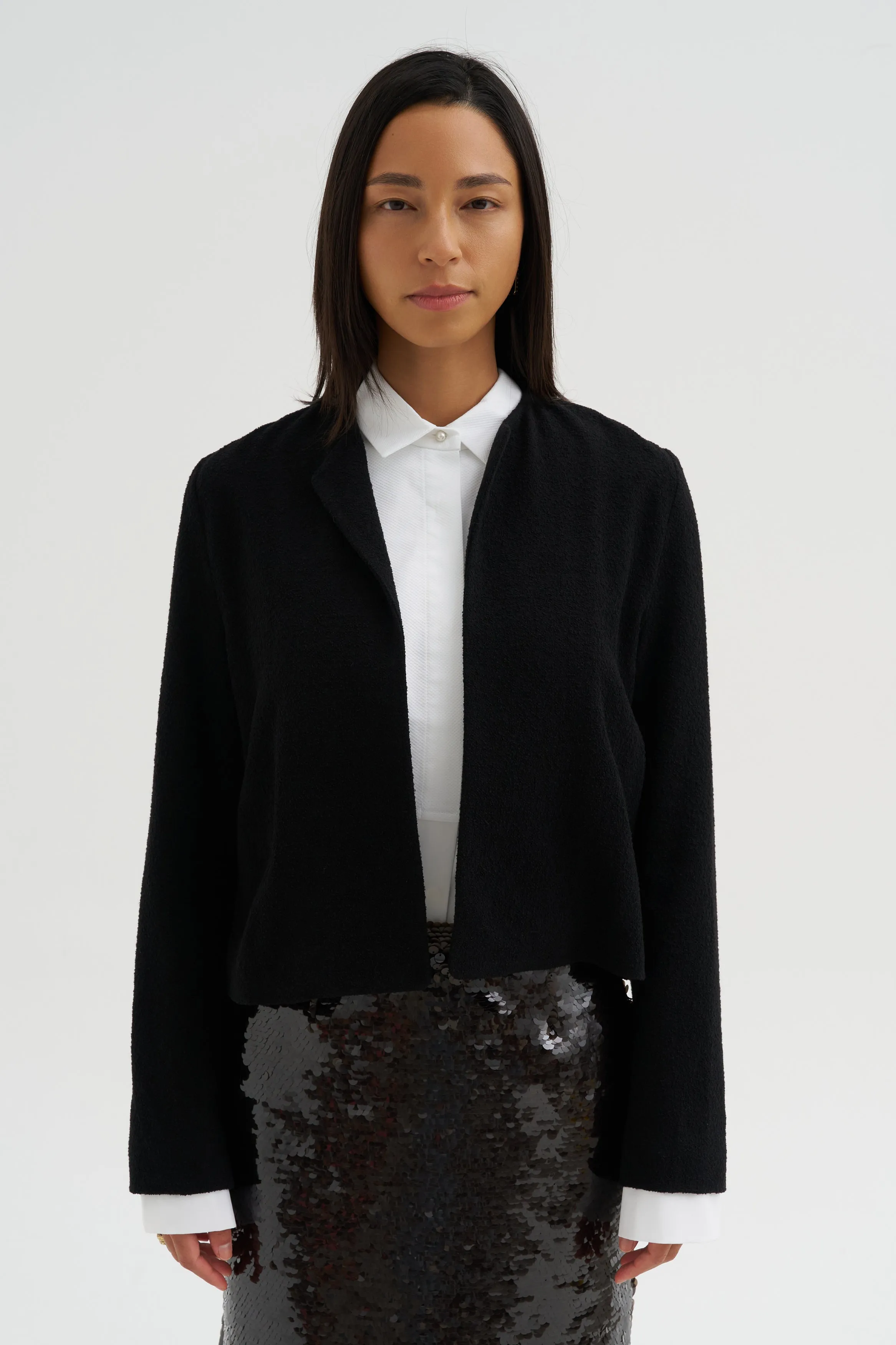 Cropped Jacket, Jet Black sold by Kick Pleat product image thumbnail 3