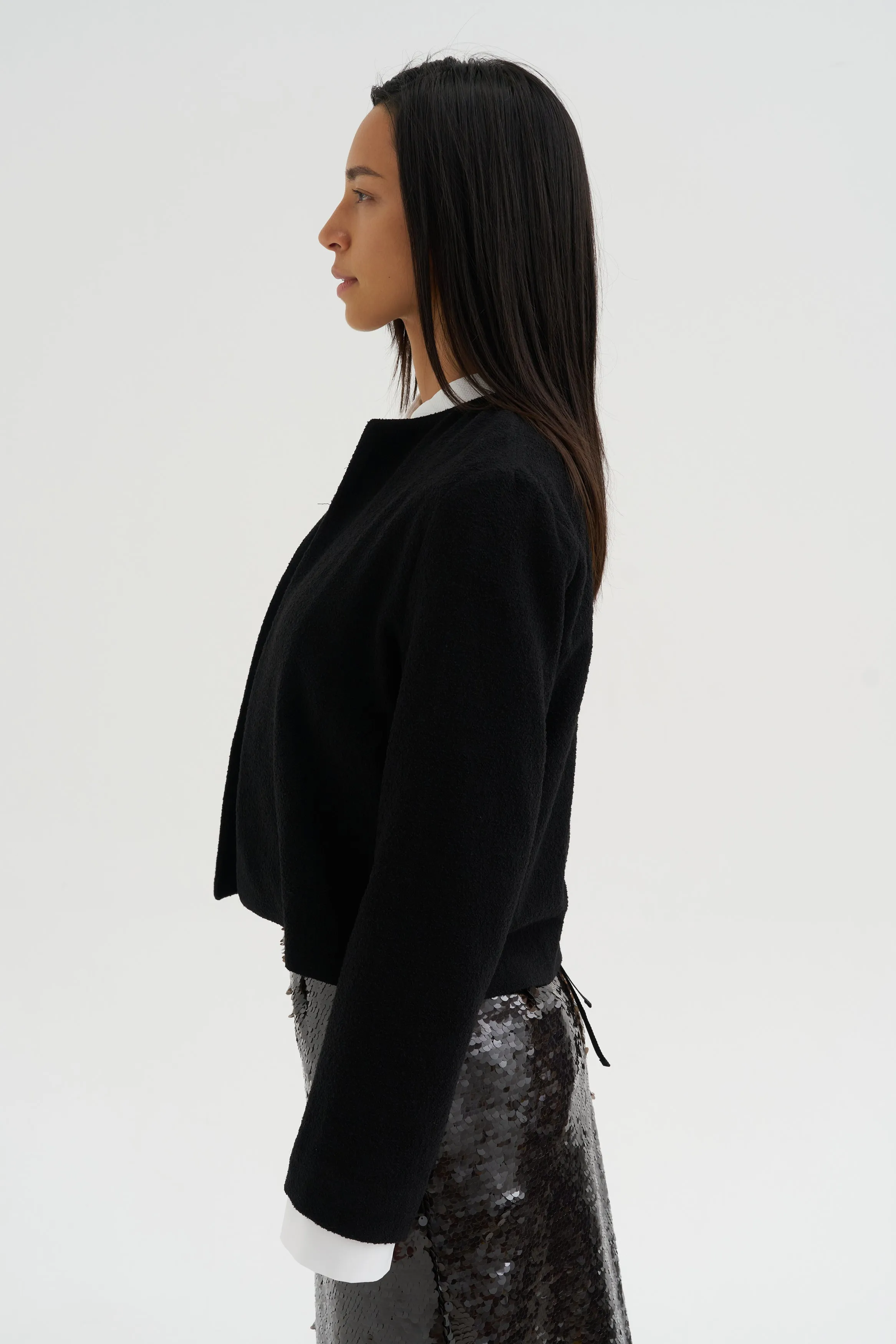 Cropped Jacket, Jet Black sold by Kick Pleat product image thumbnail 4