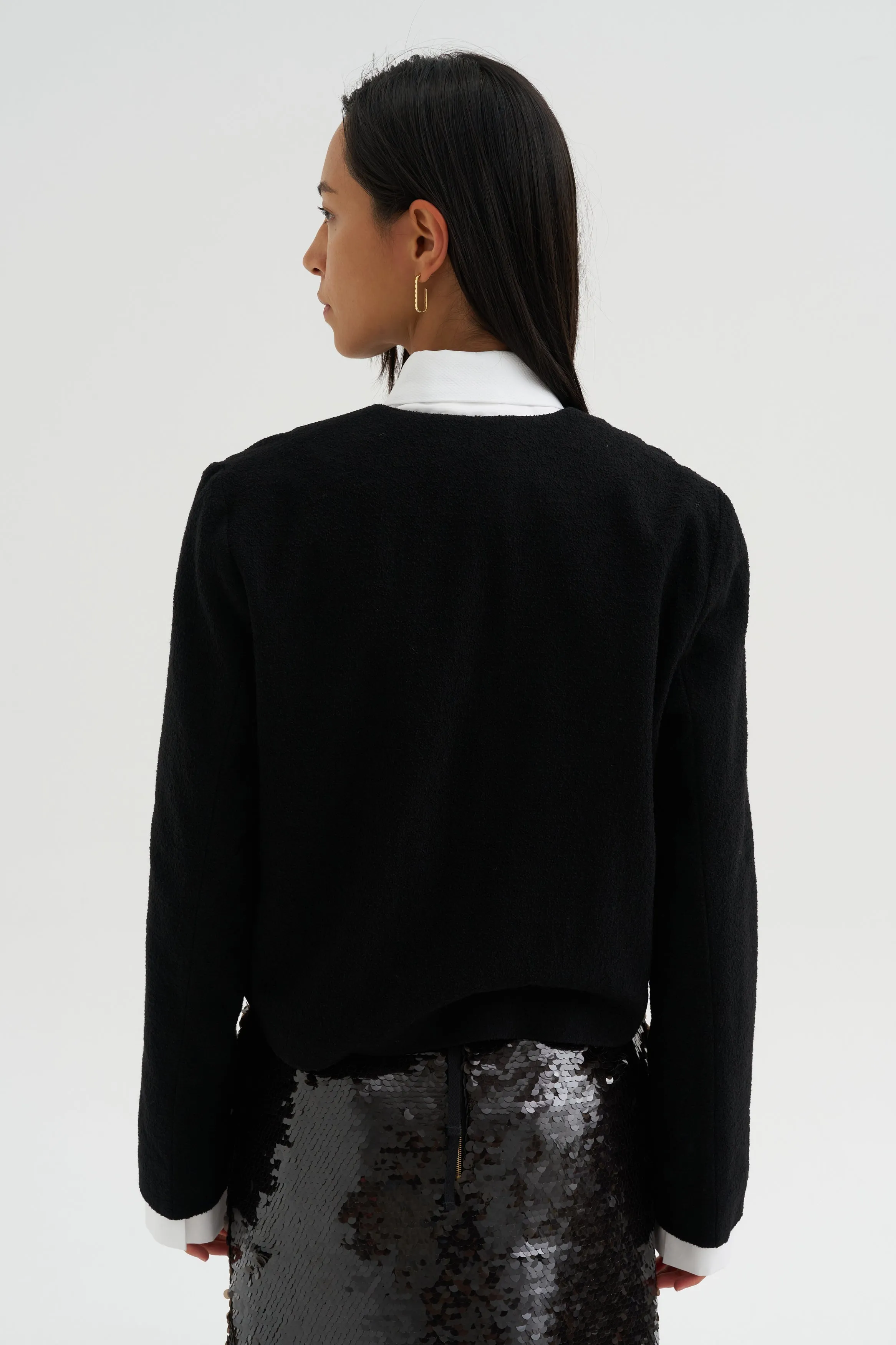 Cropped Jacket, Jet Black sold by Kick Pleat product image thumbnail 5