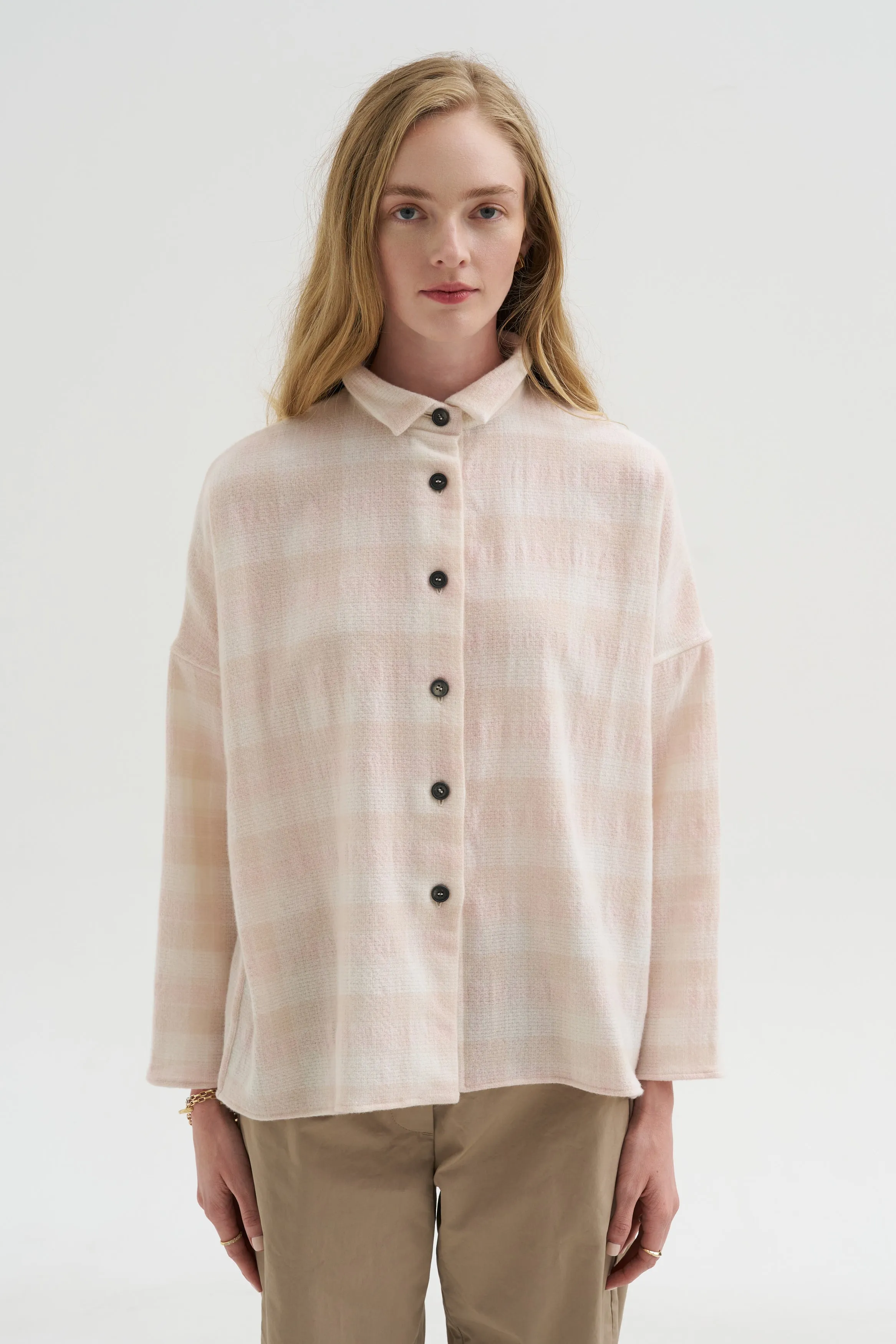 Tina Shirt, Pink Check sold by Kick Pleat product image thumbnail 2