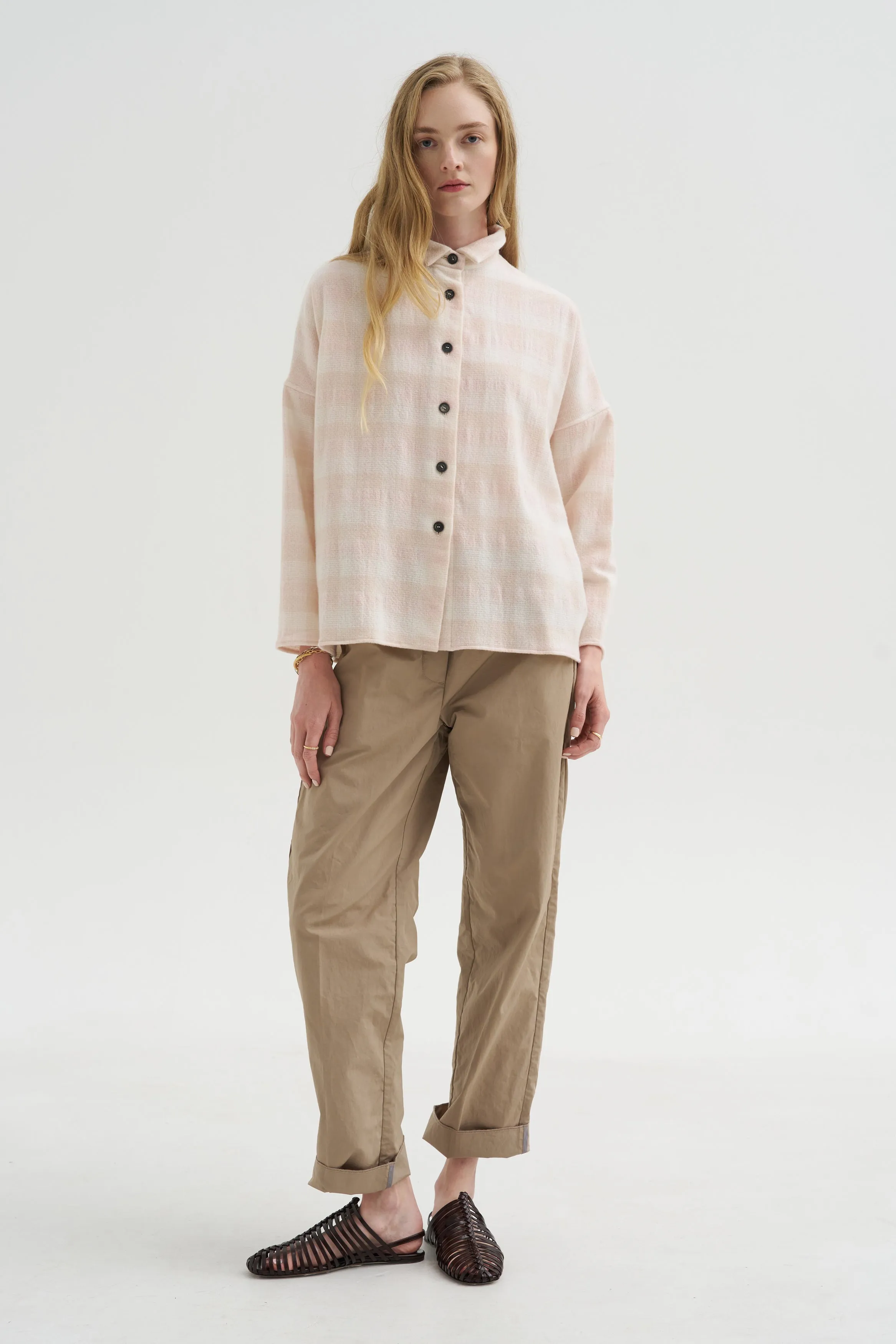 Tina Shirt, Pink Check sold by Kick Pleat product image thumbnail 5