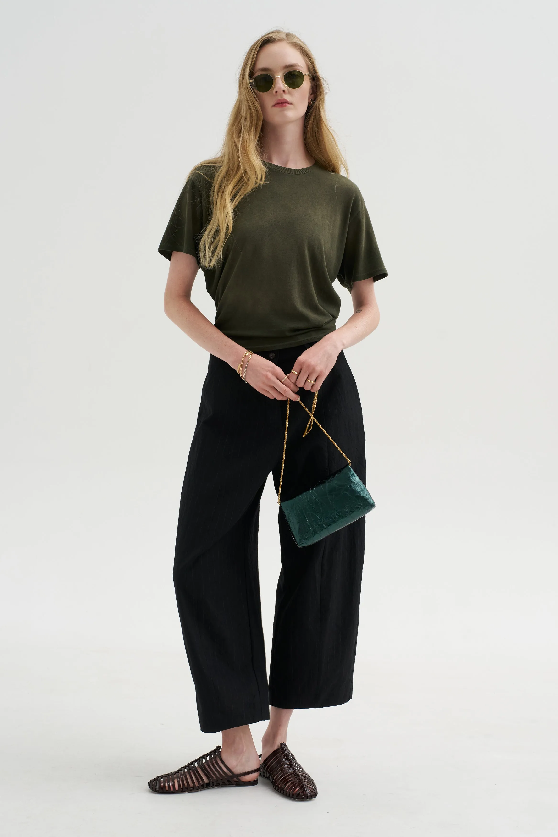 Tight Waist Tee, Washed Olive sold by Kick Pleat product image thumbnail 2