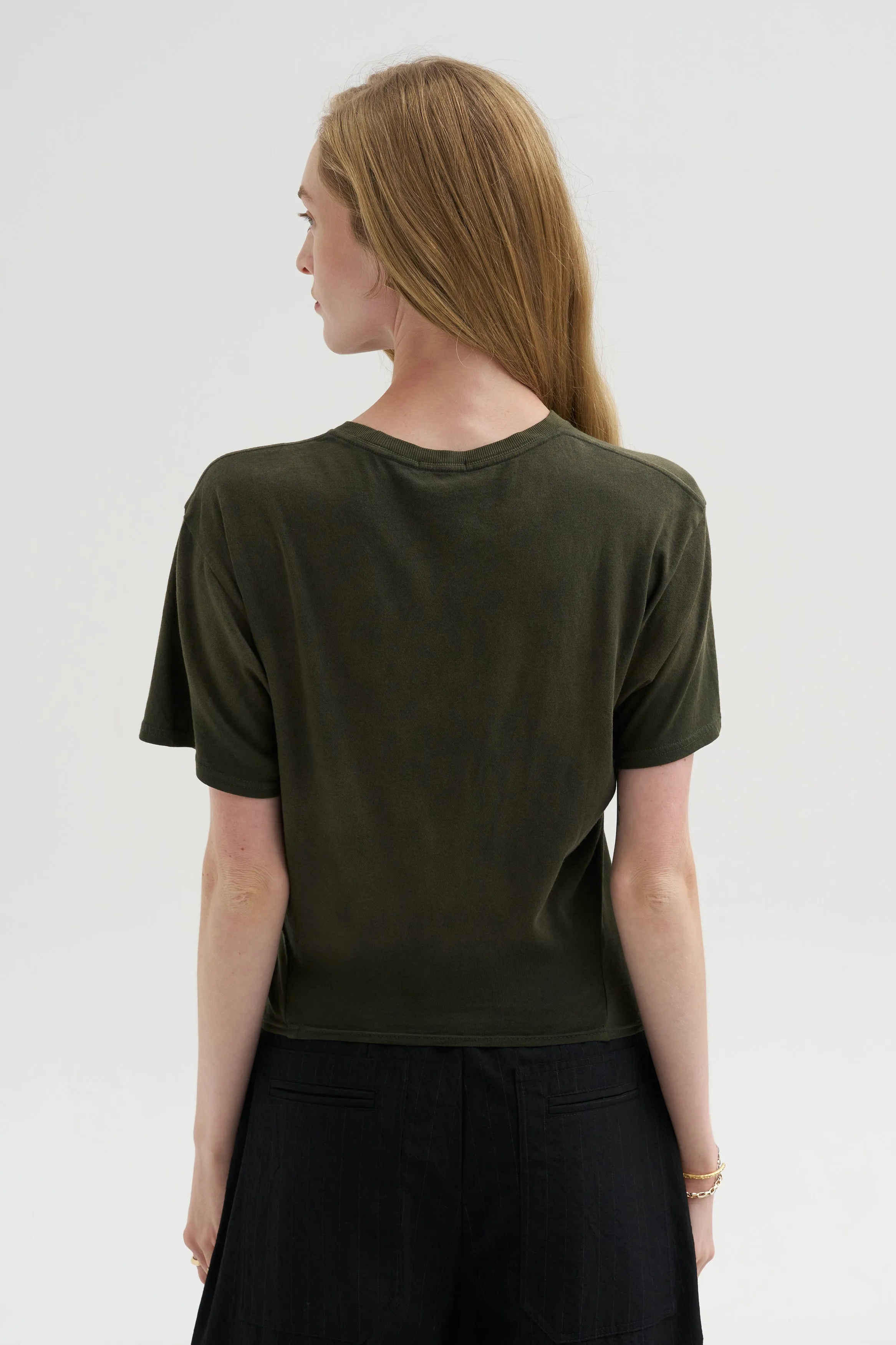 Tight Waist Tee, Washed Olive sold by Kick Pleat product image thumbnail 5
