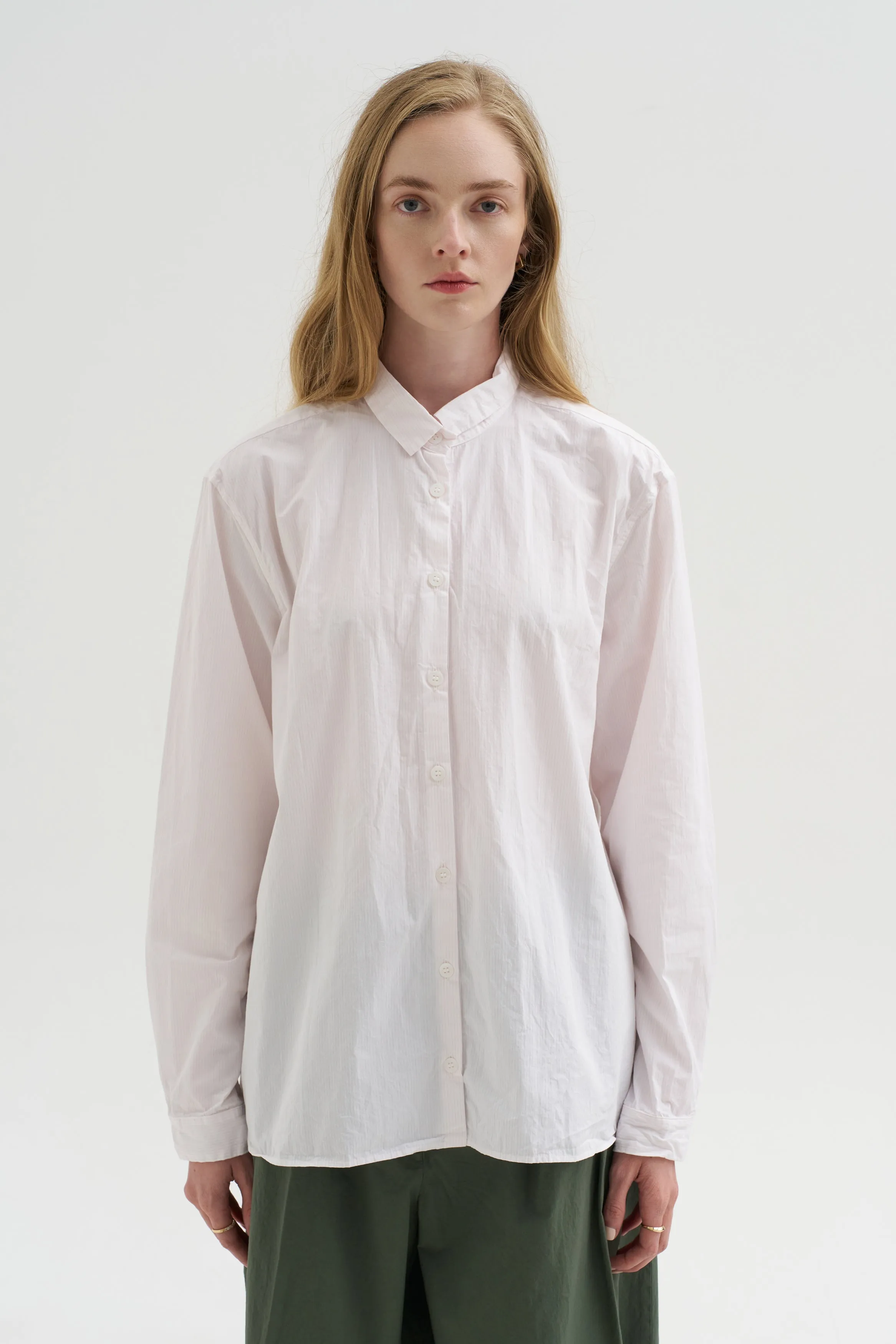 Loose Tyrol Shirt, Pink Stripe sold by Kick Pleat product image thumbnail 2