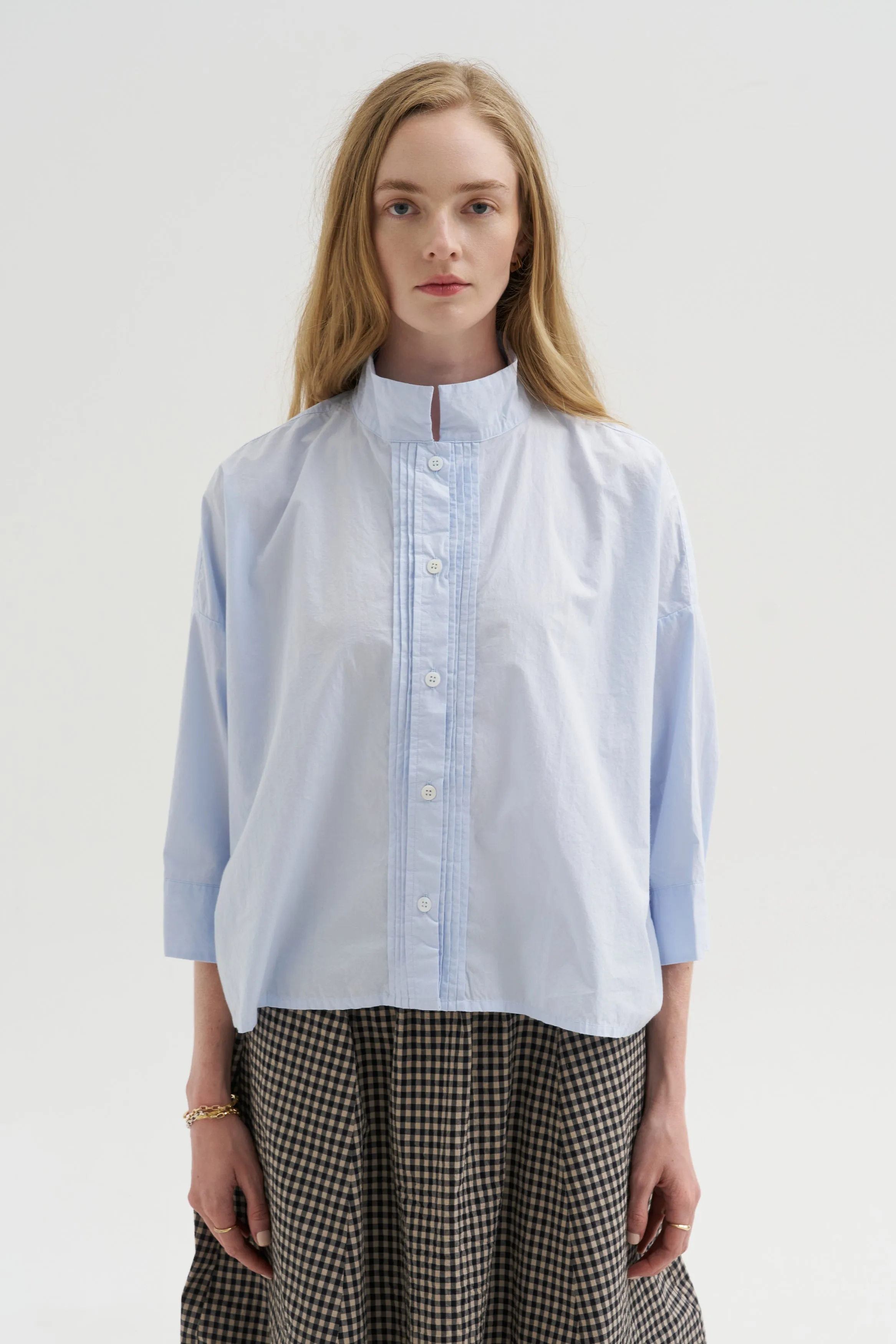 Claudia Shirt, Azur sold by Kick Pleat product image thumbnail 2