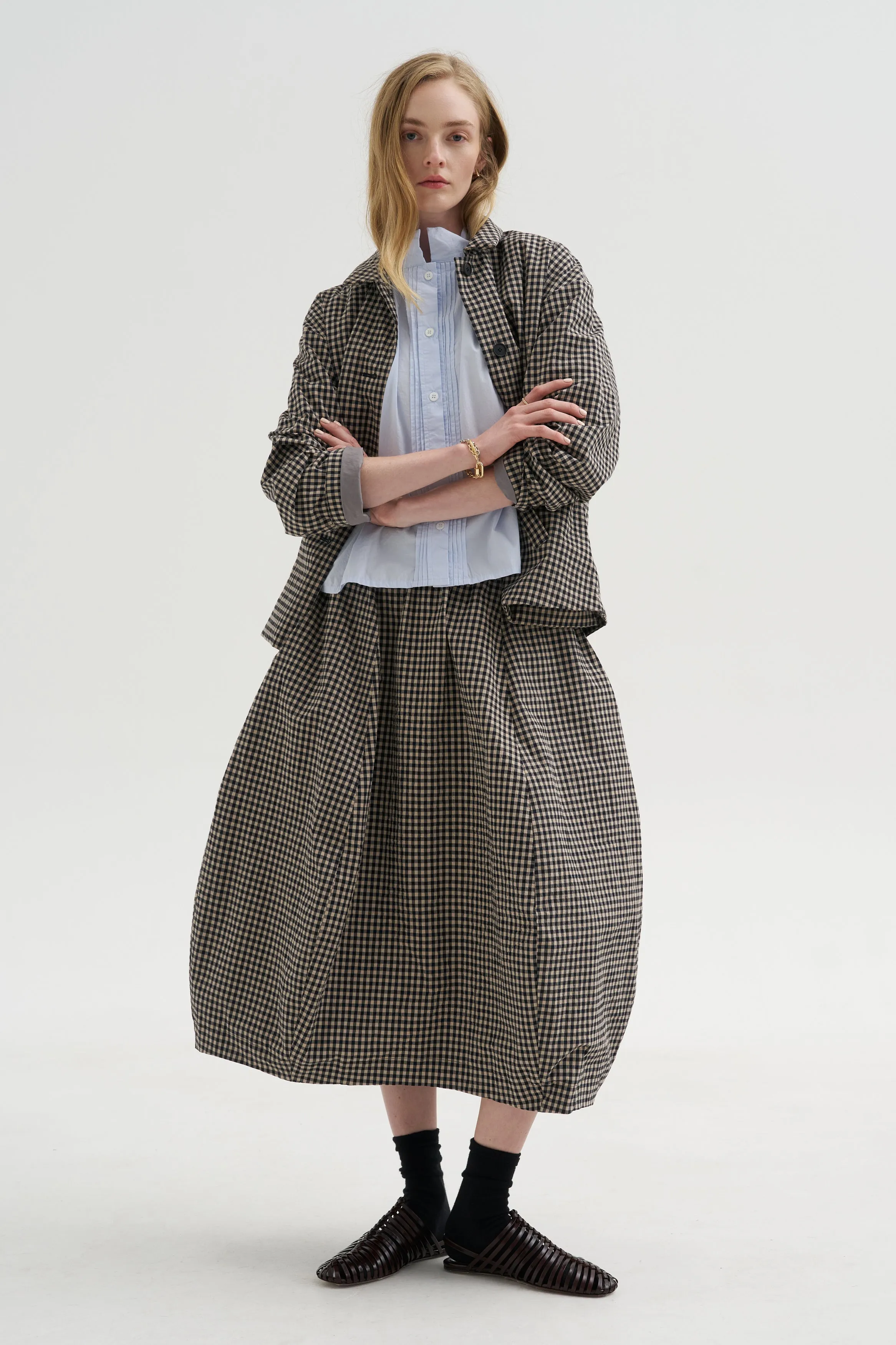 Claudia Shirt, Azur sold by Kick Pleat product image thumbnail 5