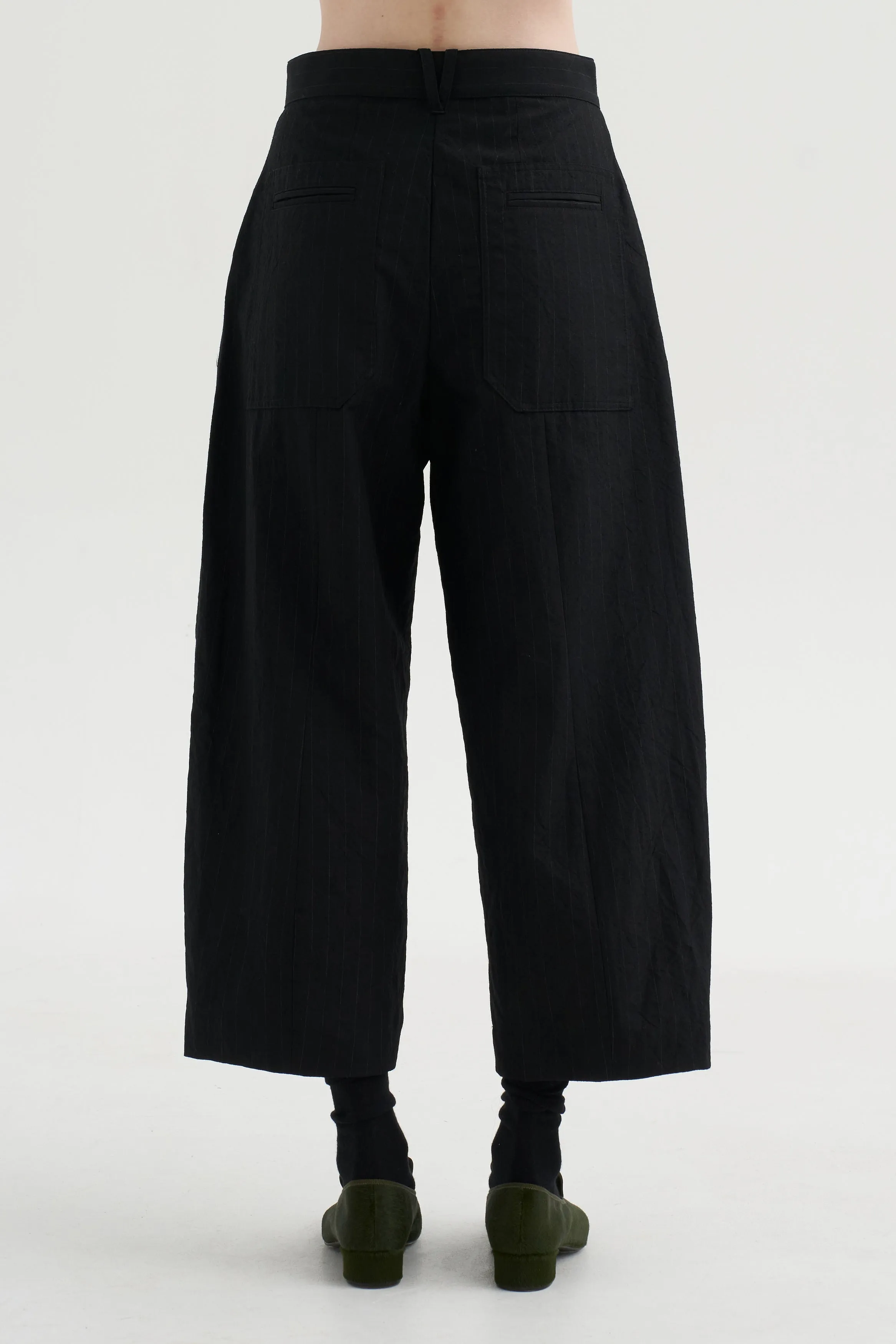 Sandra Pants, Black Stripe sold by Kick Pleat product image thumbnail 4