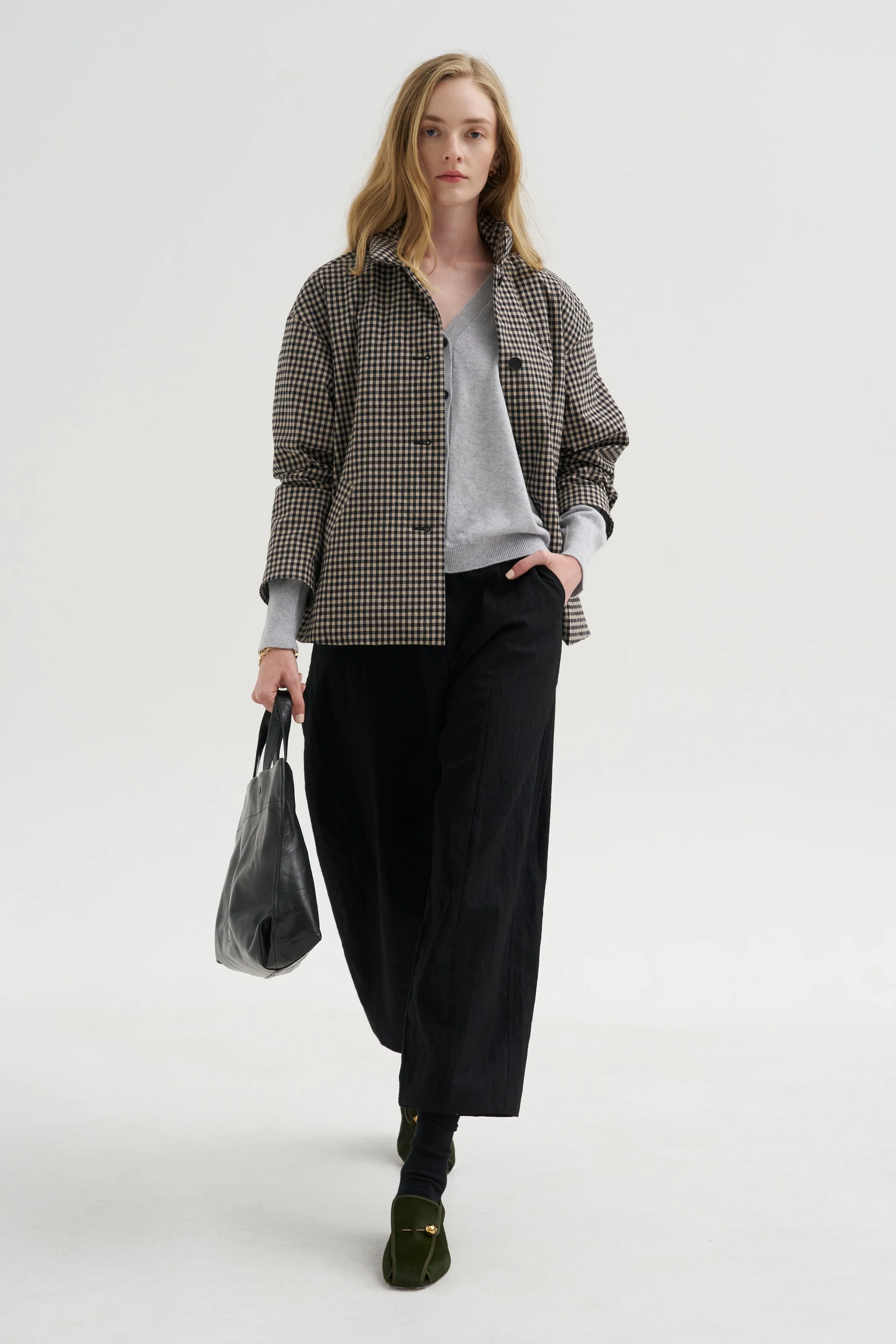 Sandra Pants, Black Stripe sold by Kick Pleat product image thumbnail 5