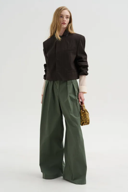 Pleated Pant, Sage made by Dries Van Noten