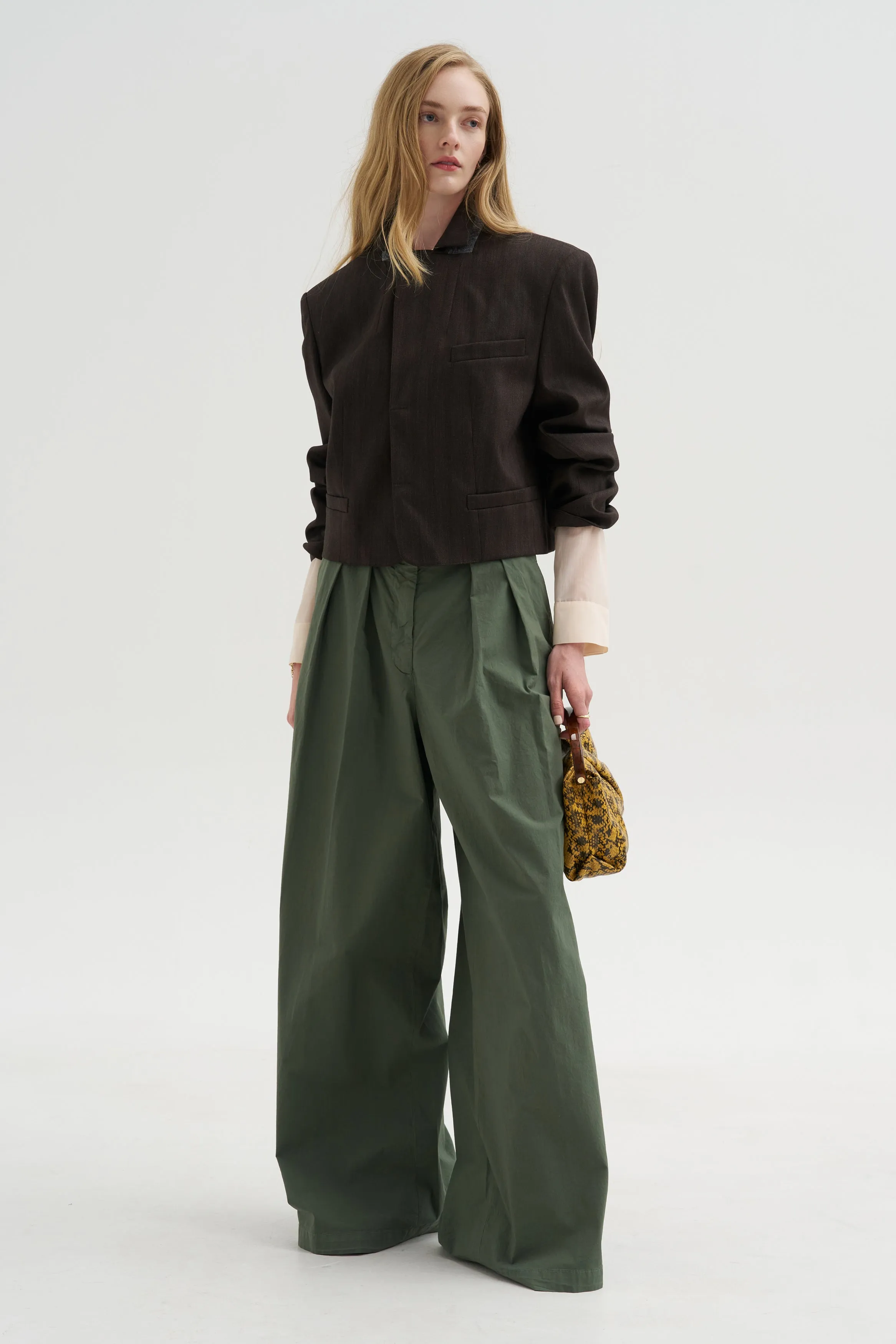 Pleated Pant, Sage sold by Kick Pleat
