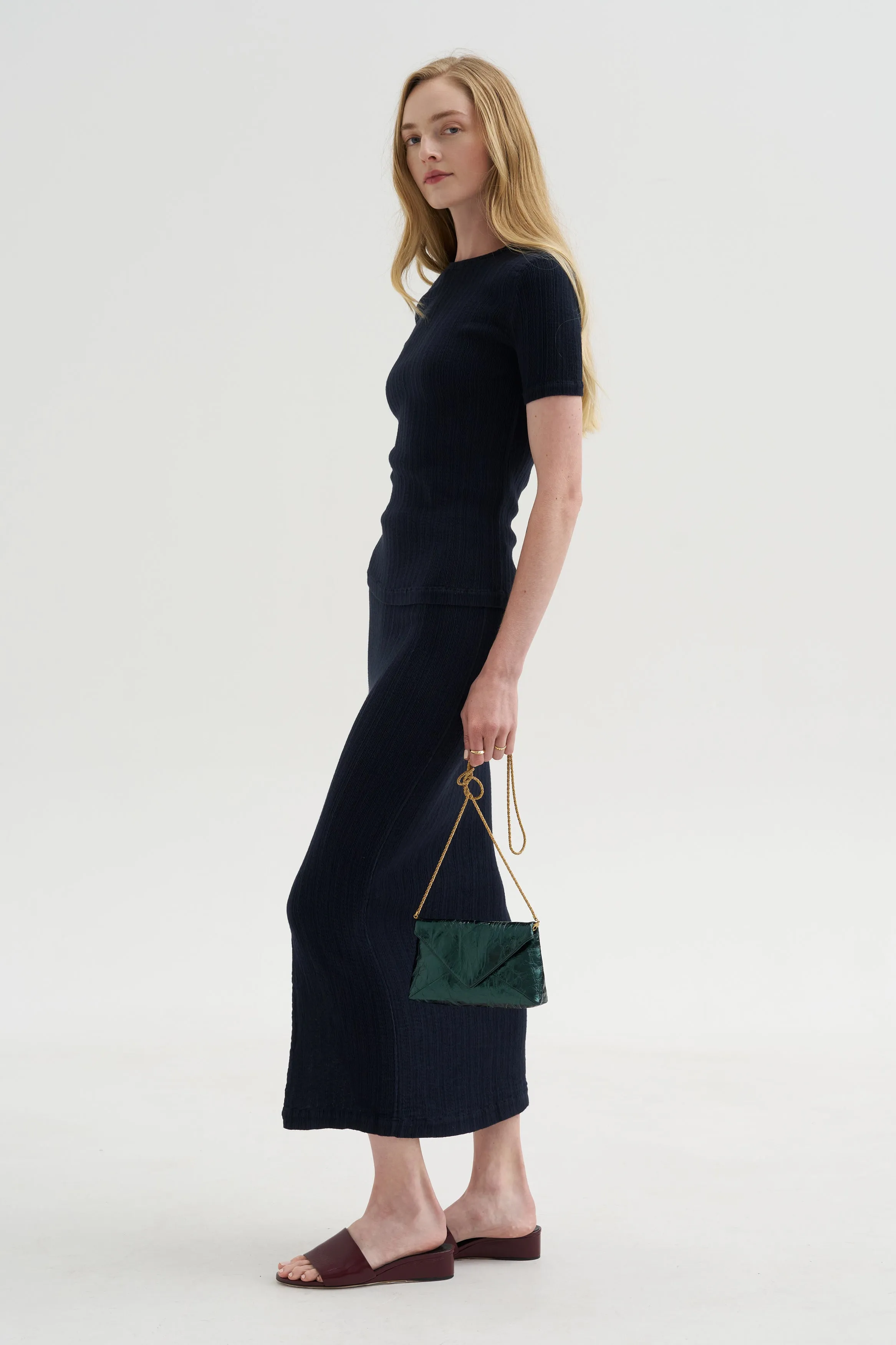 Rill Skirt, Dark Navy sold by Kick Pleat product image thumbnail 5
