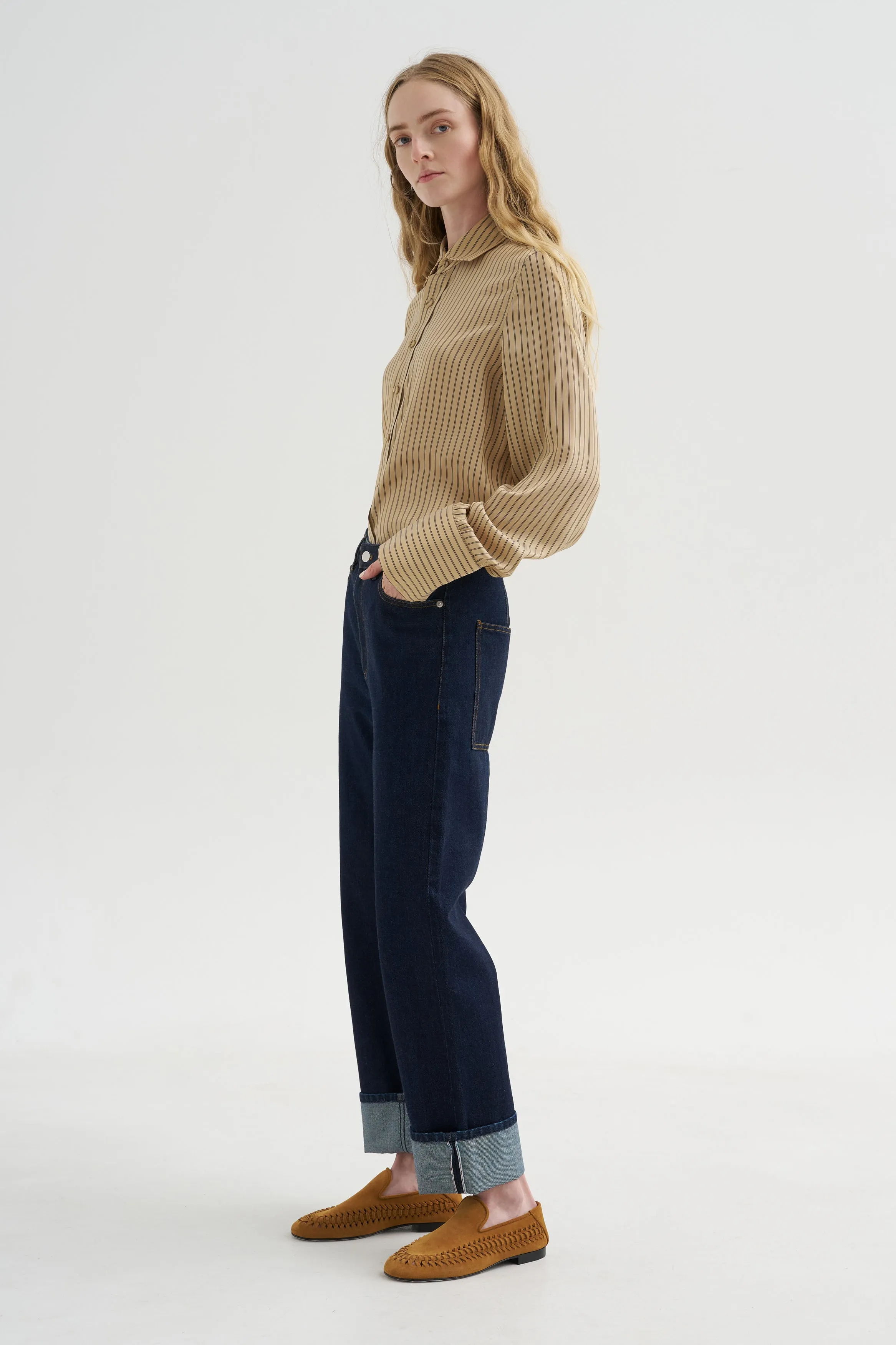 Stripe Shirt, Fawn & Black sold by Kick Pleat product image thumbnail 2