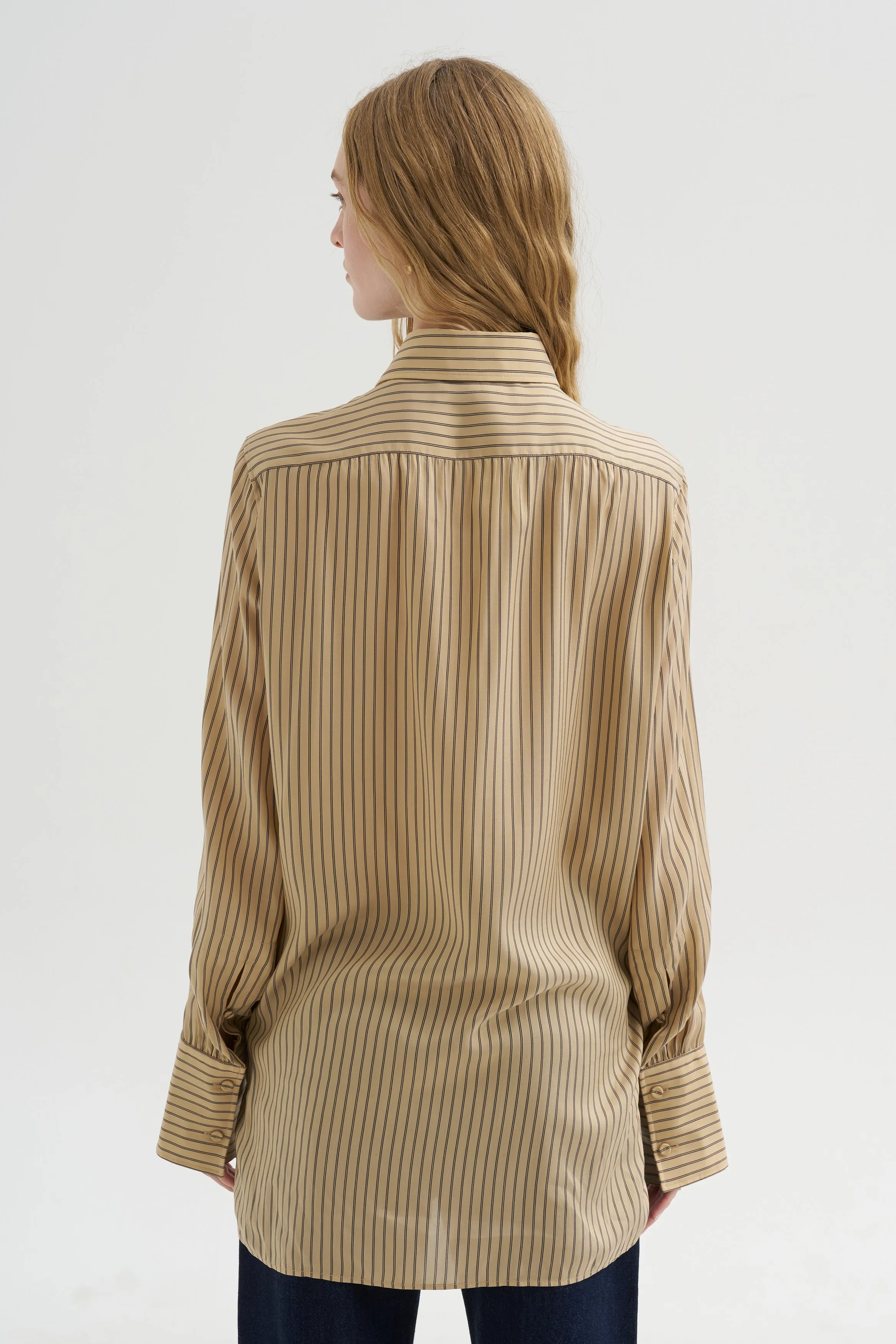 Stripe Shirt, Fawn & Black sold by Kick Pleat product image thumbnail 5