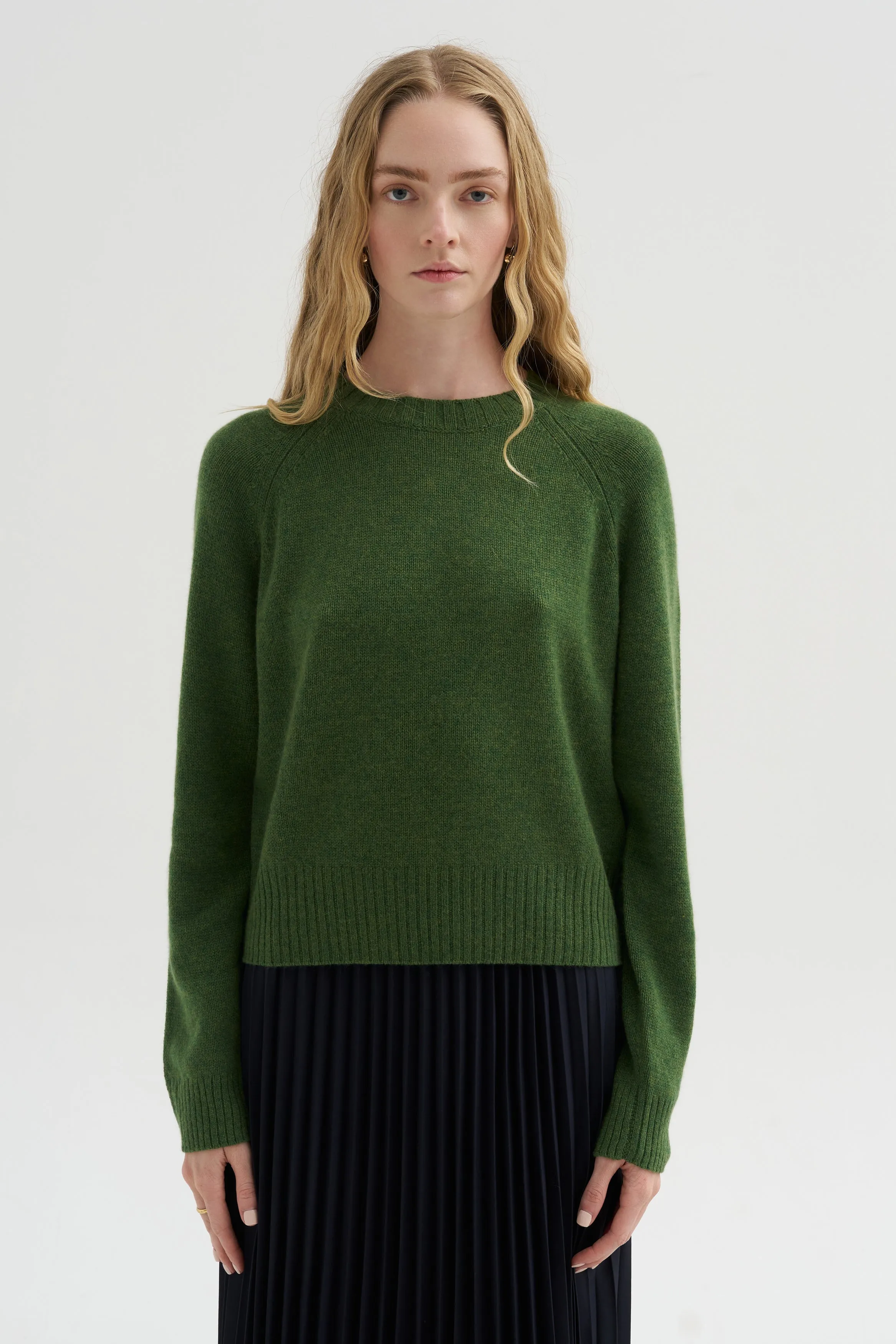 Long Sleeve Sweater, Seaweed Melange sold by Kick Pleat product image thumbnail 2