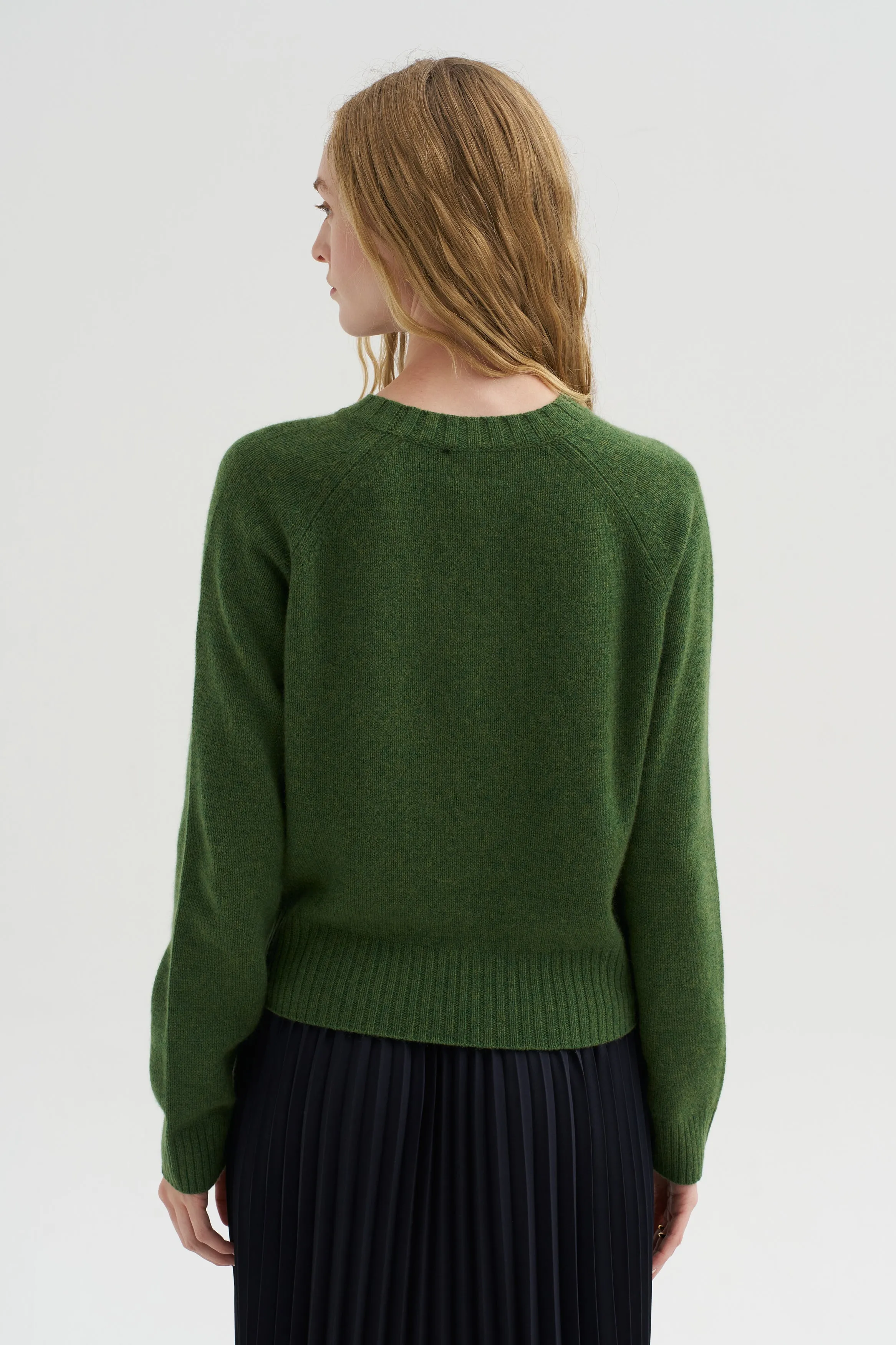 Long Sleeve Sweater, Seaweed Melange sold by Kick Pleat product image thumbnail 4