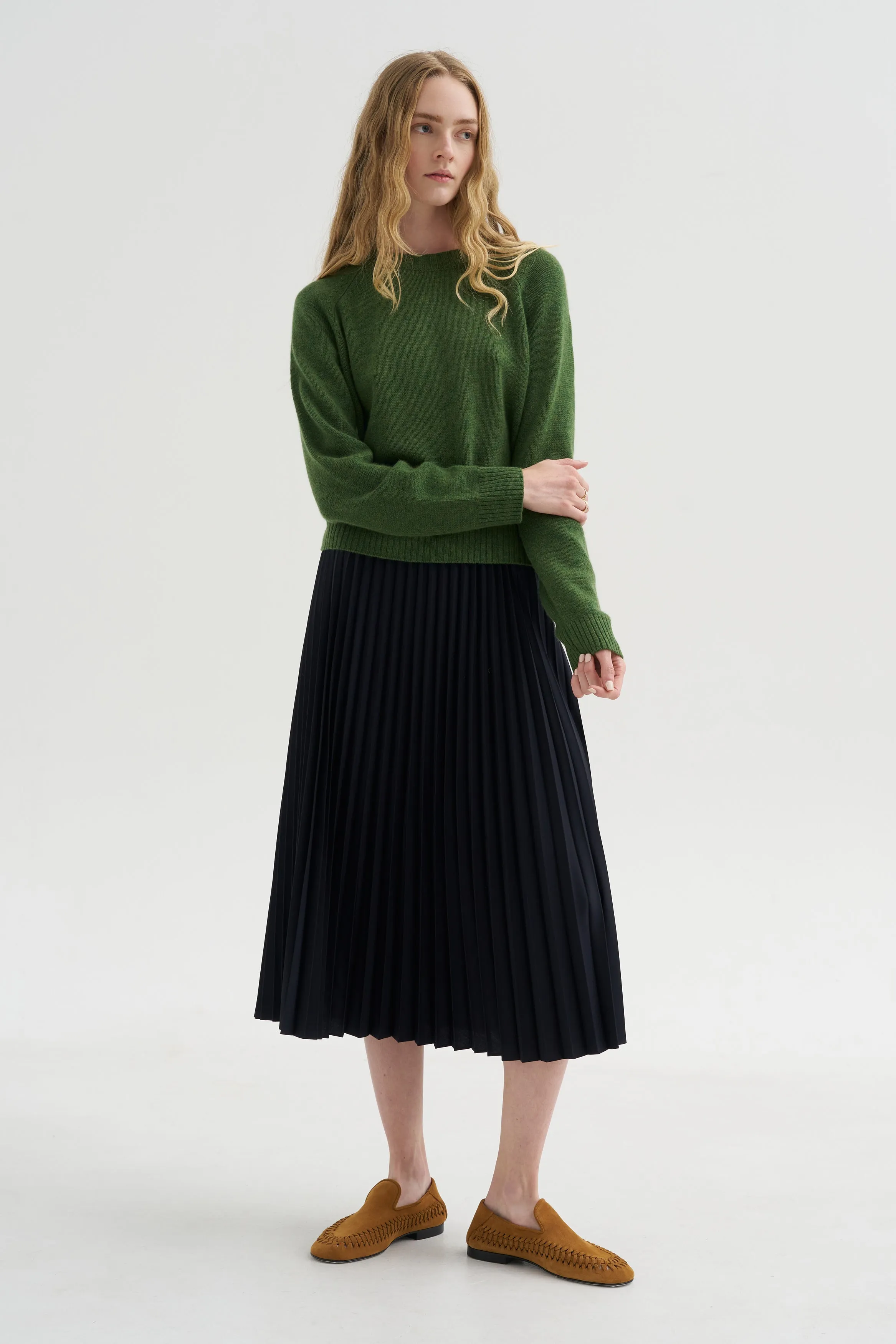 Long Sleeve Sweater, Seaweed Melange sold by Kick Pleat