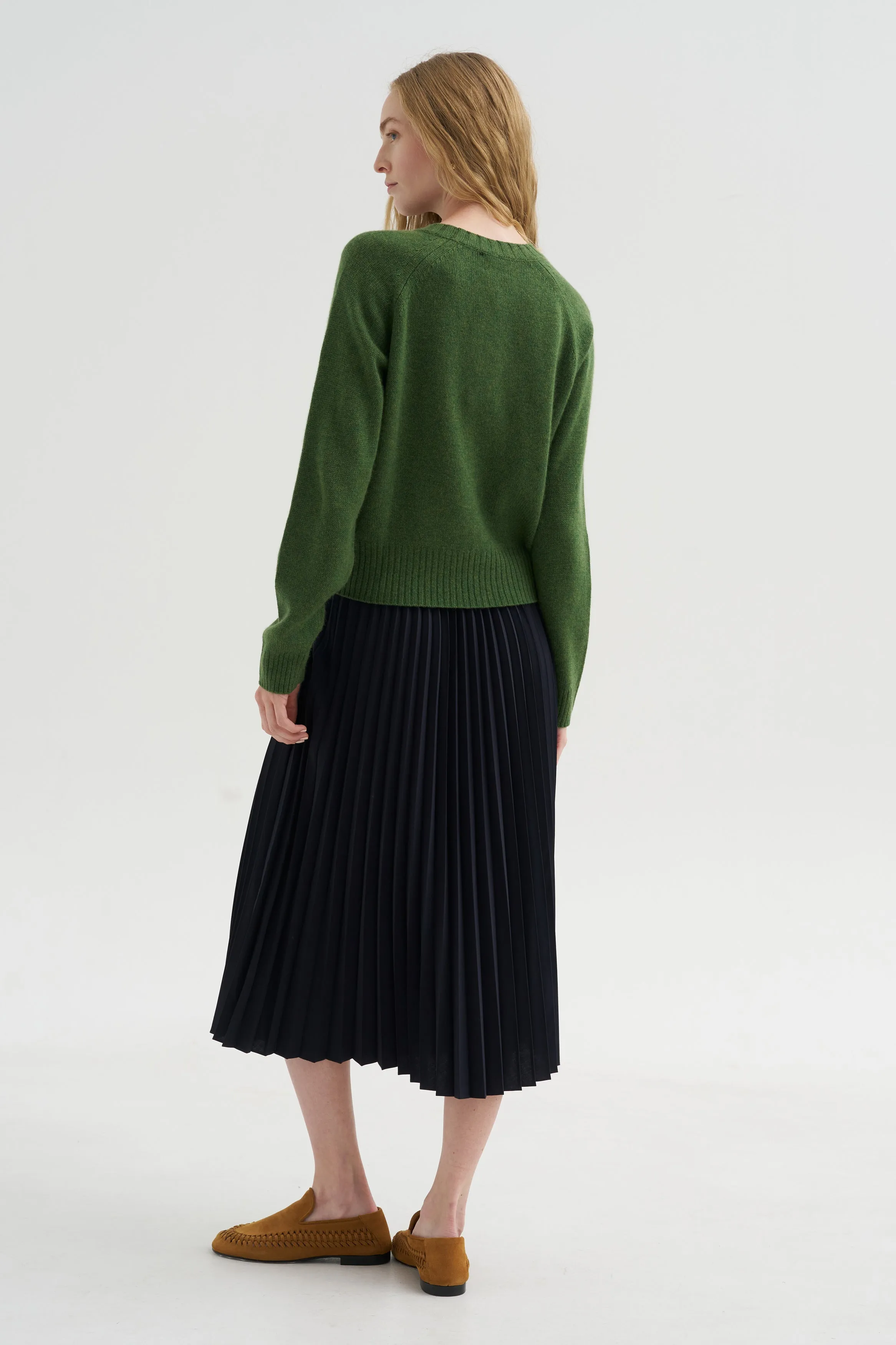 Long Sleeve Sweater, Seaweed Melange sold by Kick Pleat product image thumbnail 5