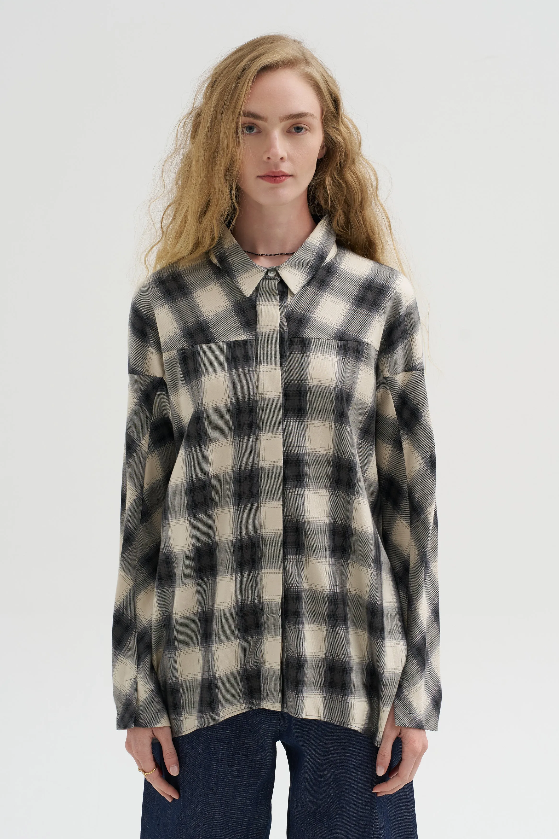 Manu Shirt - City Plaid, Chalk sold by Kick Pleat product image thumbnail 3