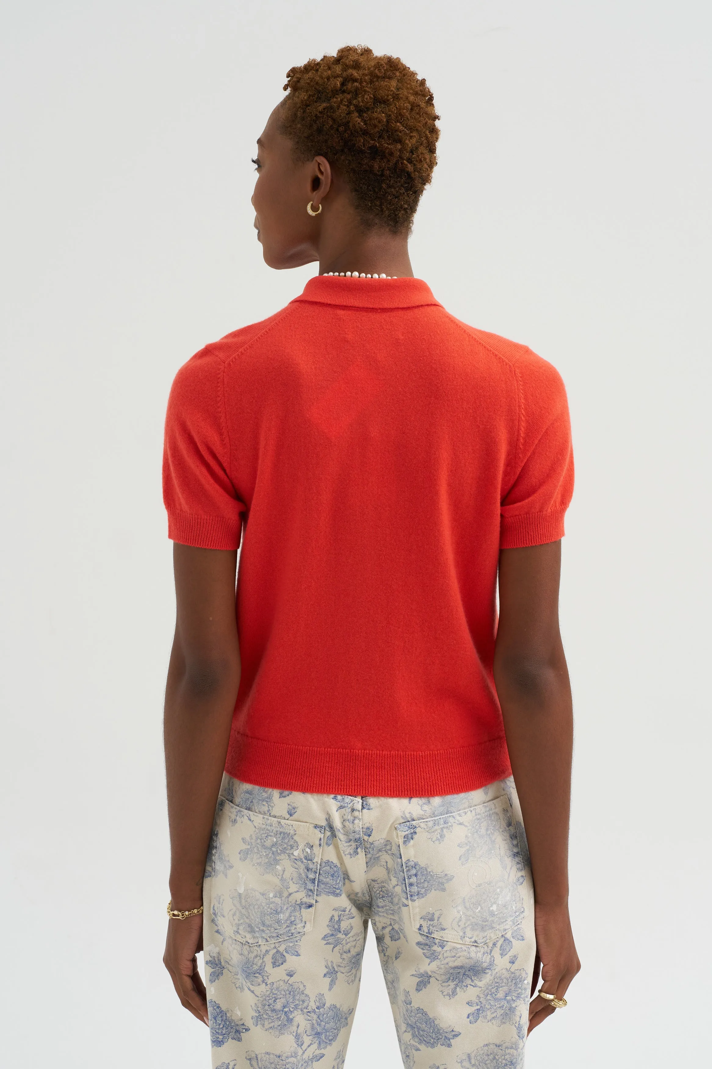 Leslie Cashmere Cardigan, Poppy sold by Kick Pleat product image thumbnail 4