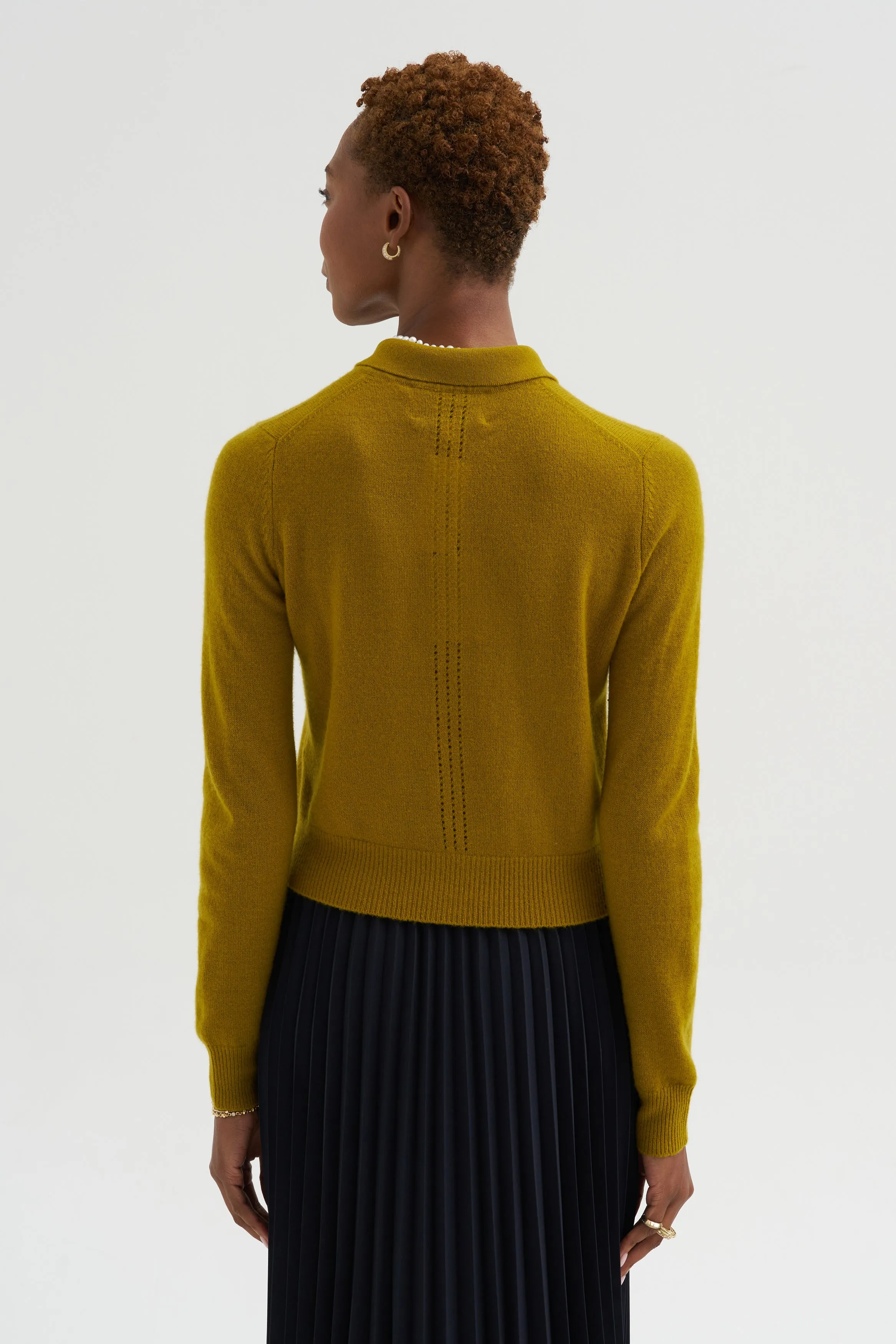 Wendy Cashmere Cardigan, Matcha sold by Kick Pleat product image thumbnail 4