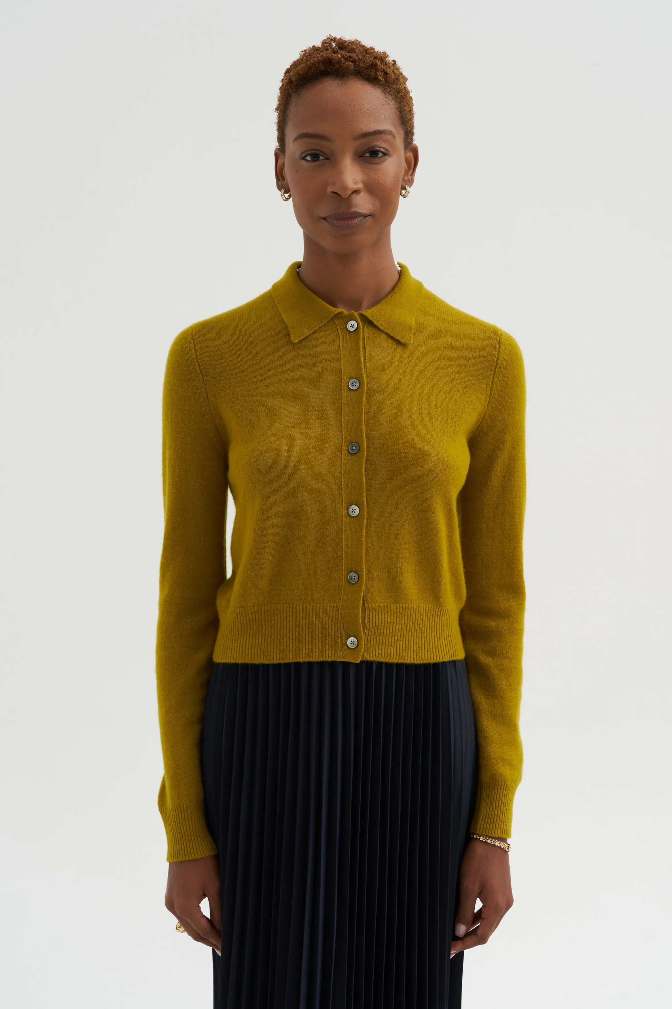 Wendy Cashmere Cardigan, Matcha sold by Kick Pleat product image thumbnail 2