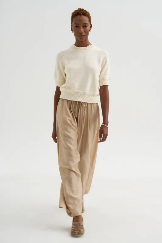 Daria Cotton Top, Off White made by DEMYLEE