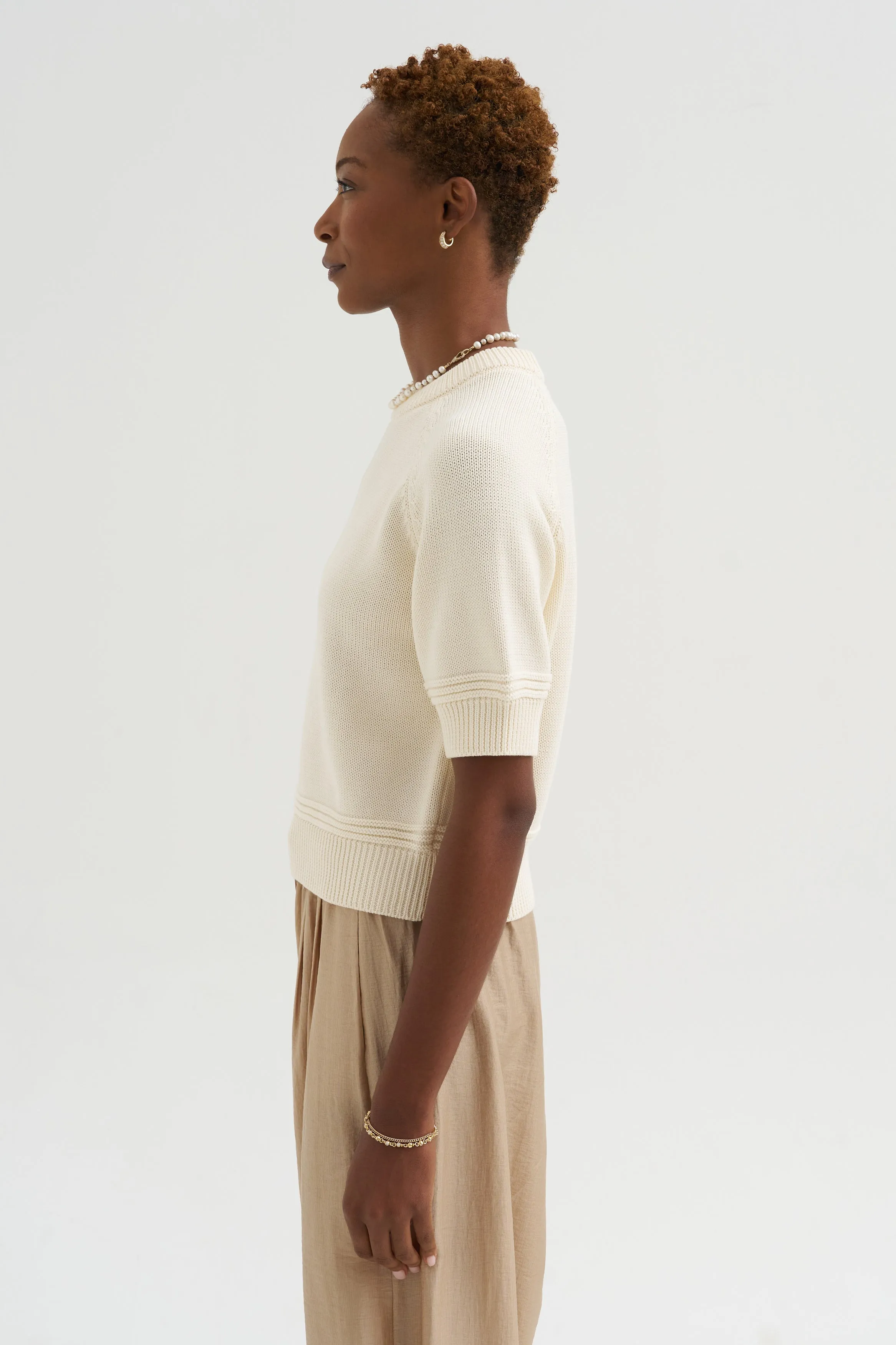 Daria Cotton Top, Off White sold by Kick Pleat product image thumbnail 3