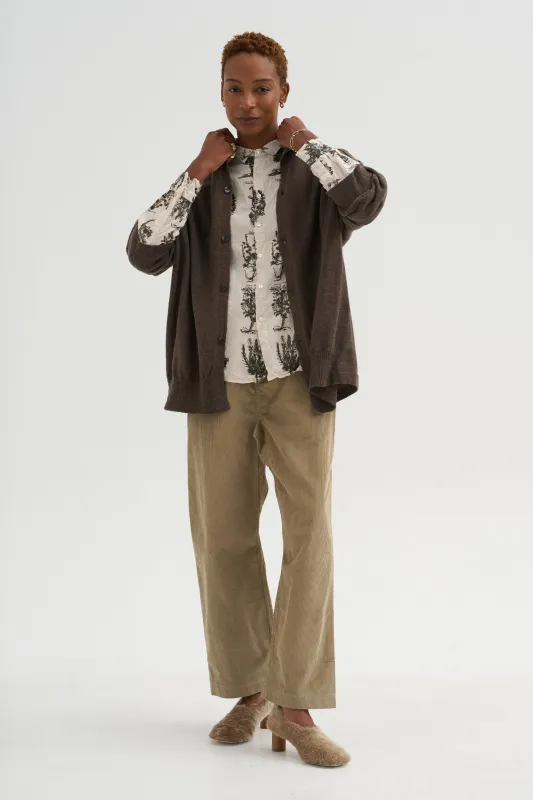 Relax Herbal Print Shirt, Ivory made by Pas de Calais