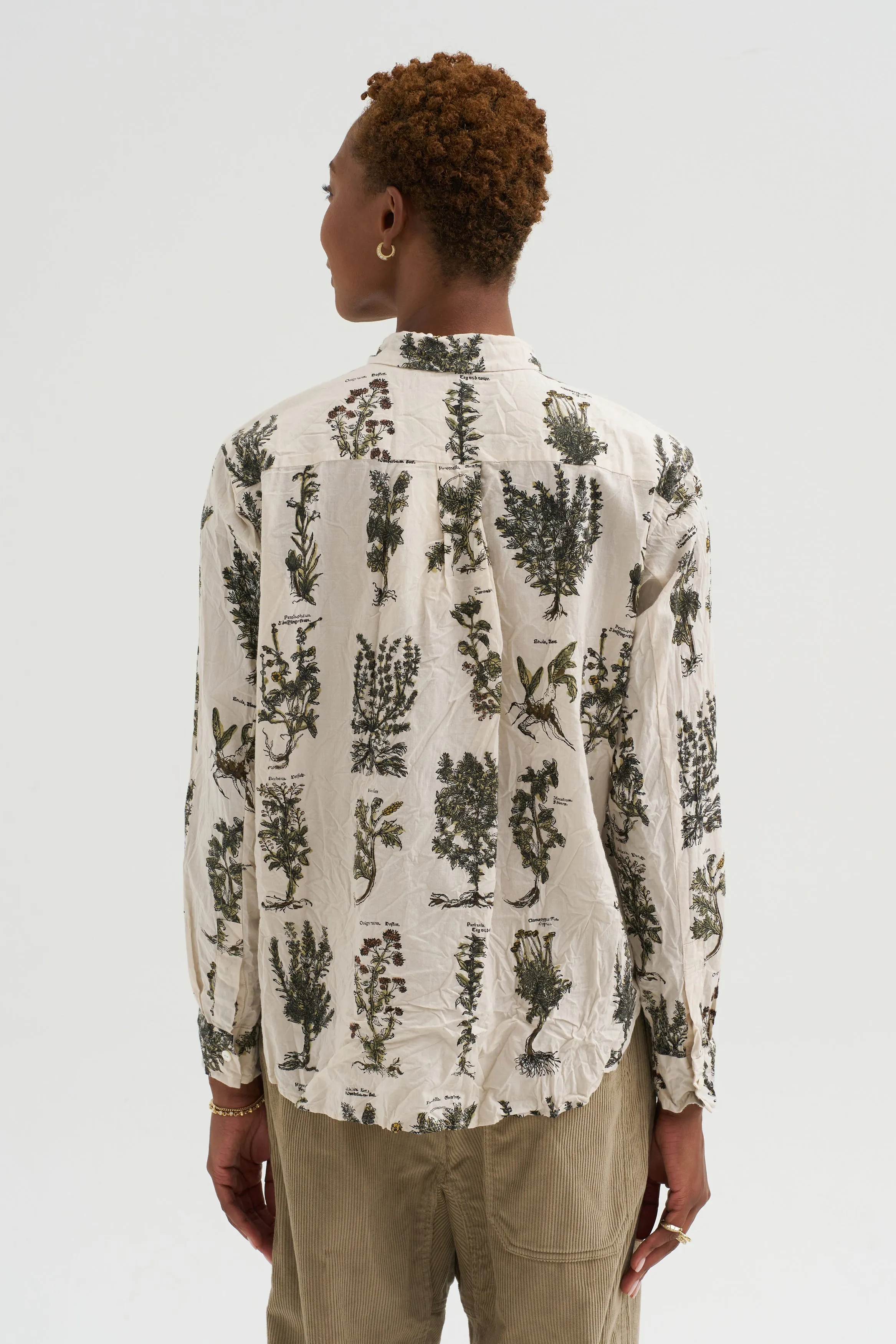Relax Herbal Print Shirt, Ivory sold by Kick Pleat product image thumbnail 4