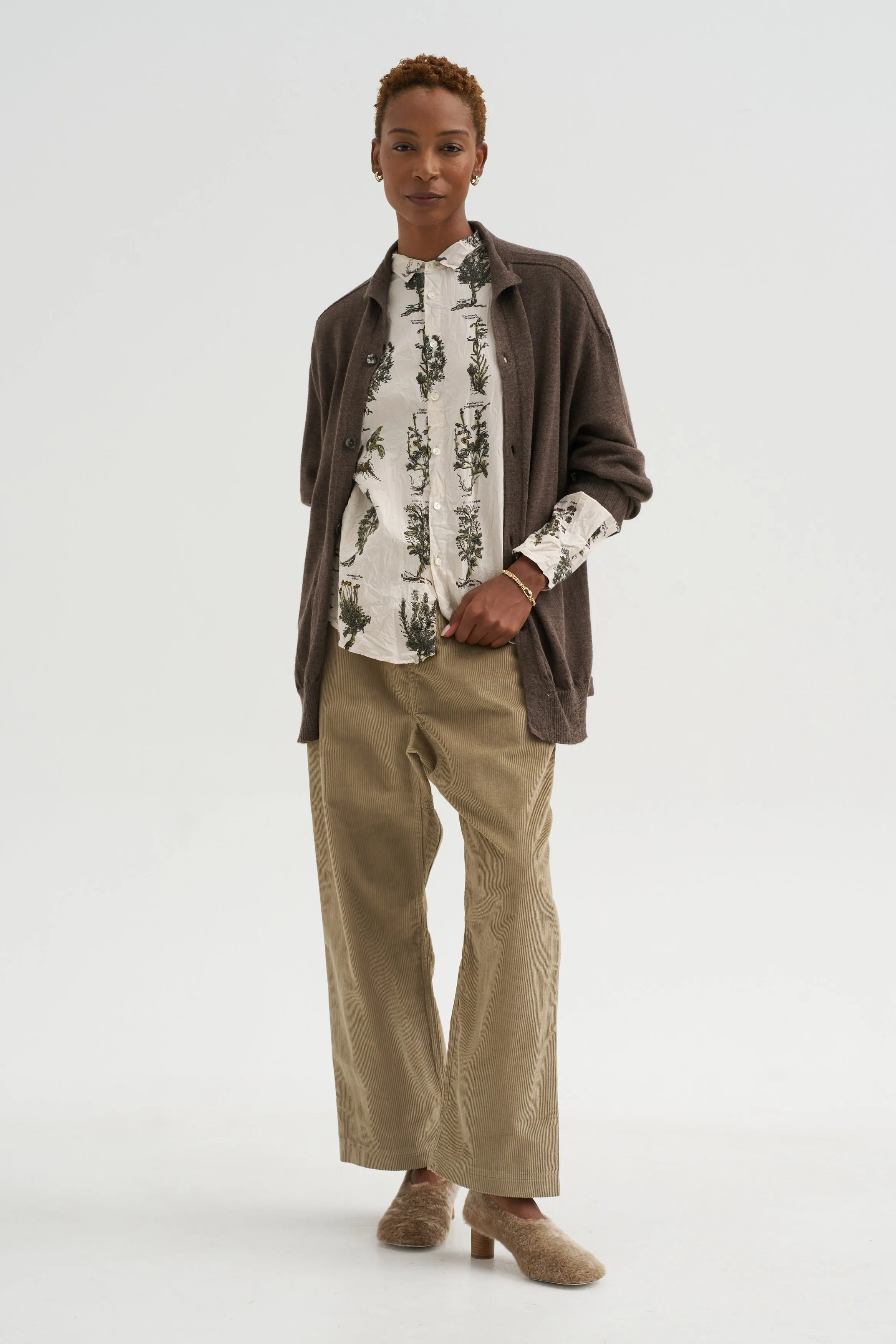 Relax Herbal Print Shirt, Ivory sold by Kick Pleat product image thumbnail 5