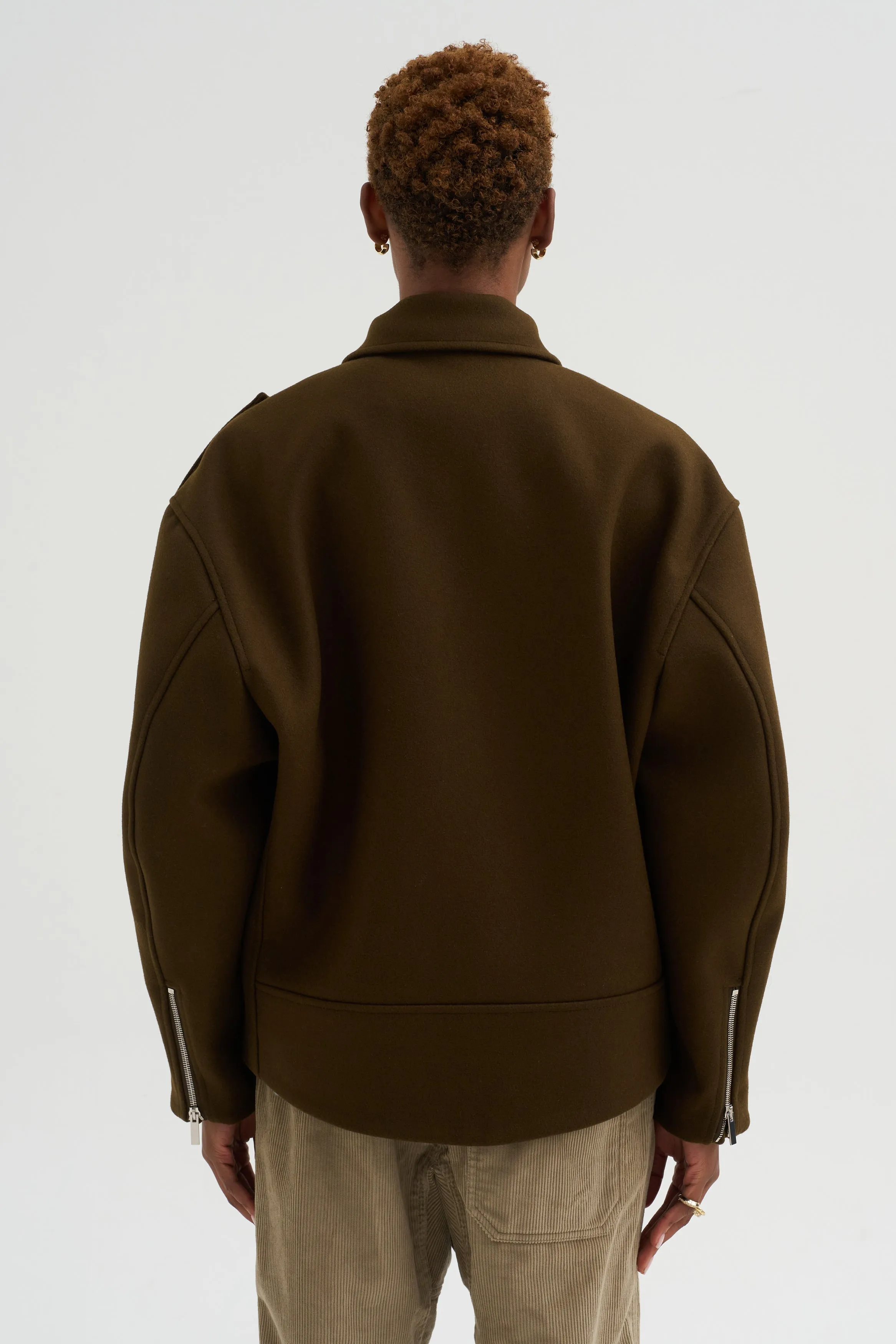 Bomber Jacket, Coffee sold by Kick Pleat product image thumbnail 4
