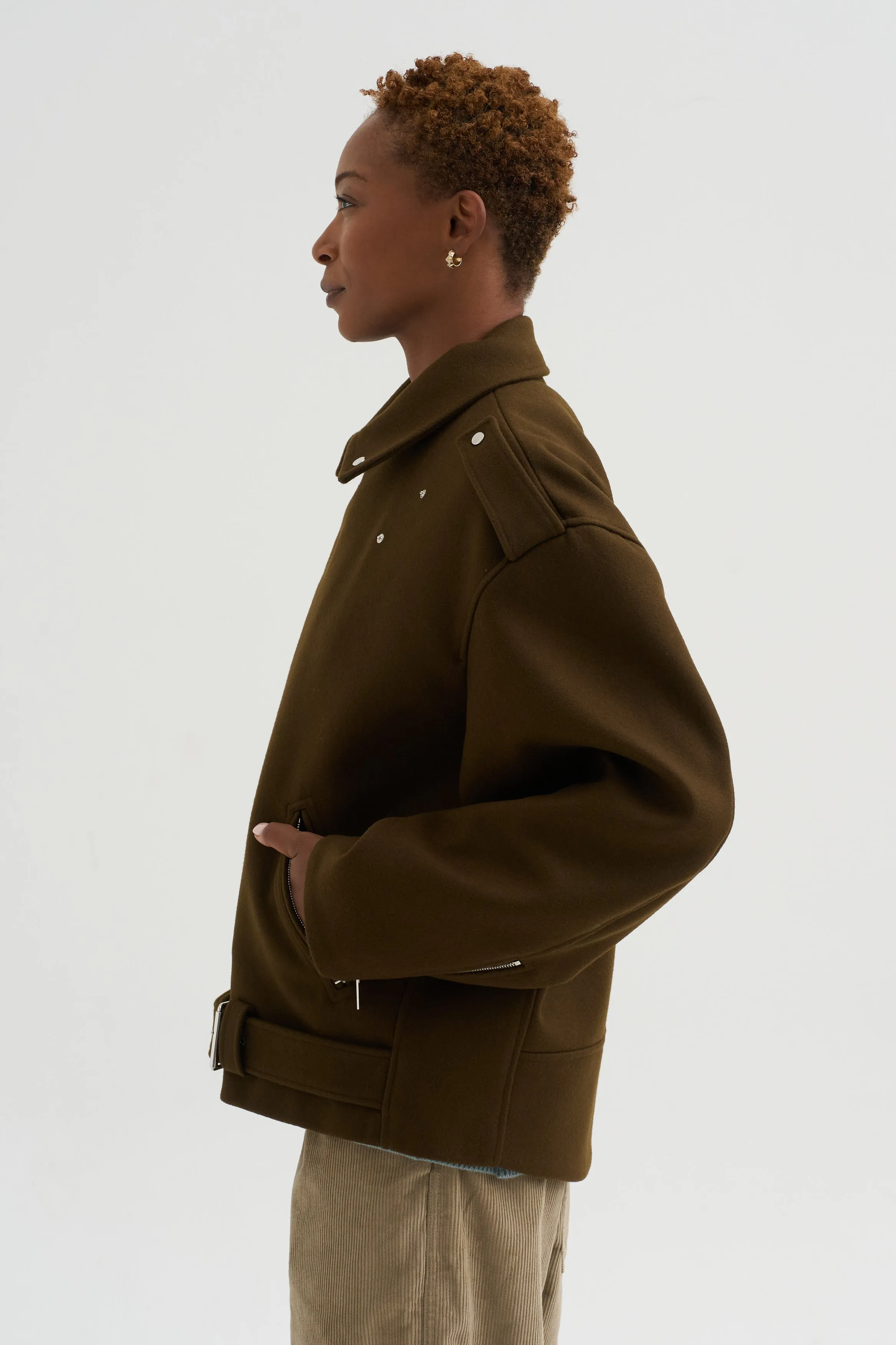 Bomber Jacket, Coffee sold by Kick Pleat product image thumbnail 3
