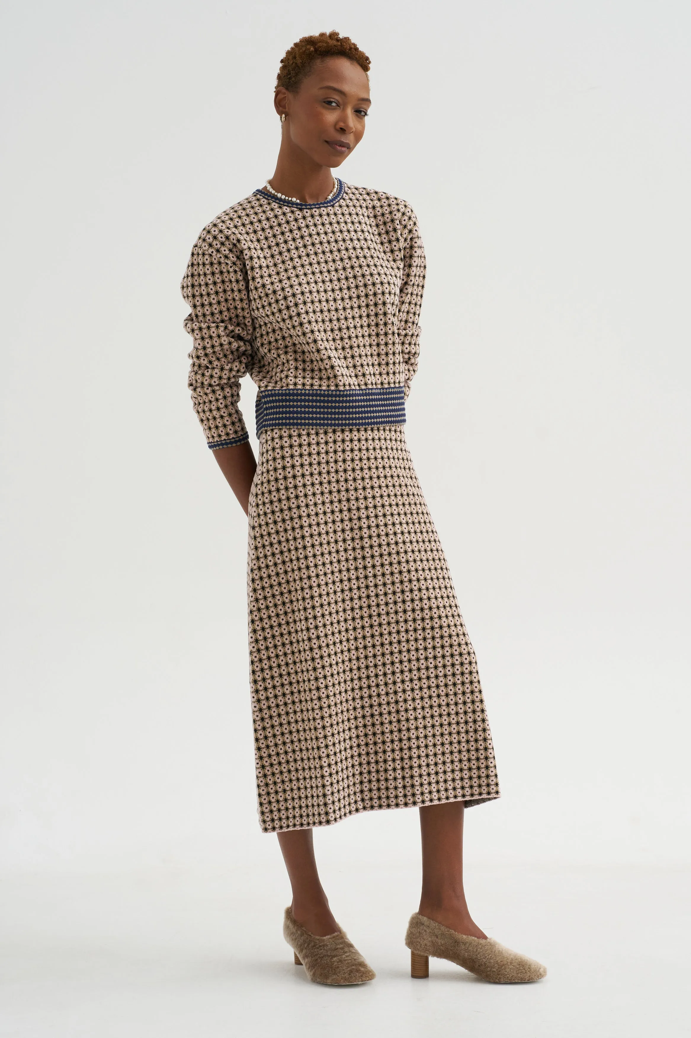 Broccada Skirt, Dune Multi sold by Kick Pleat