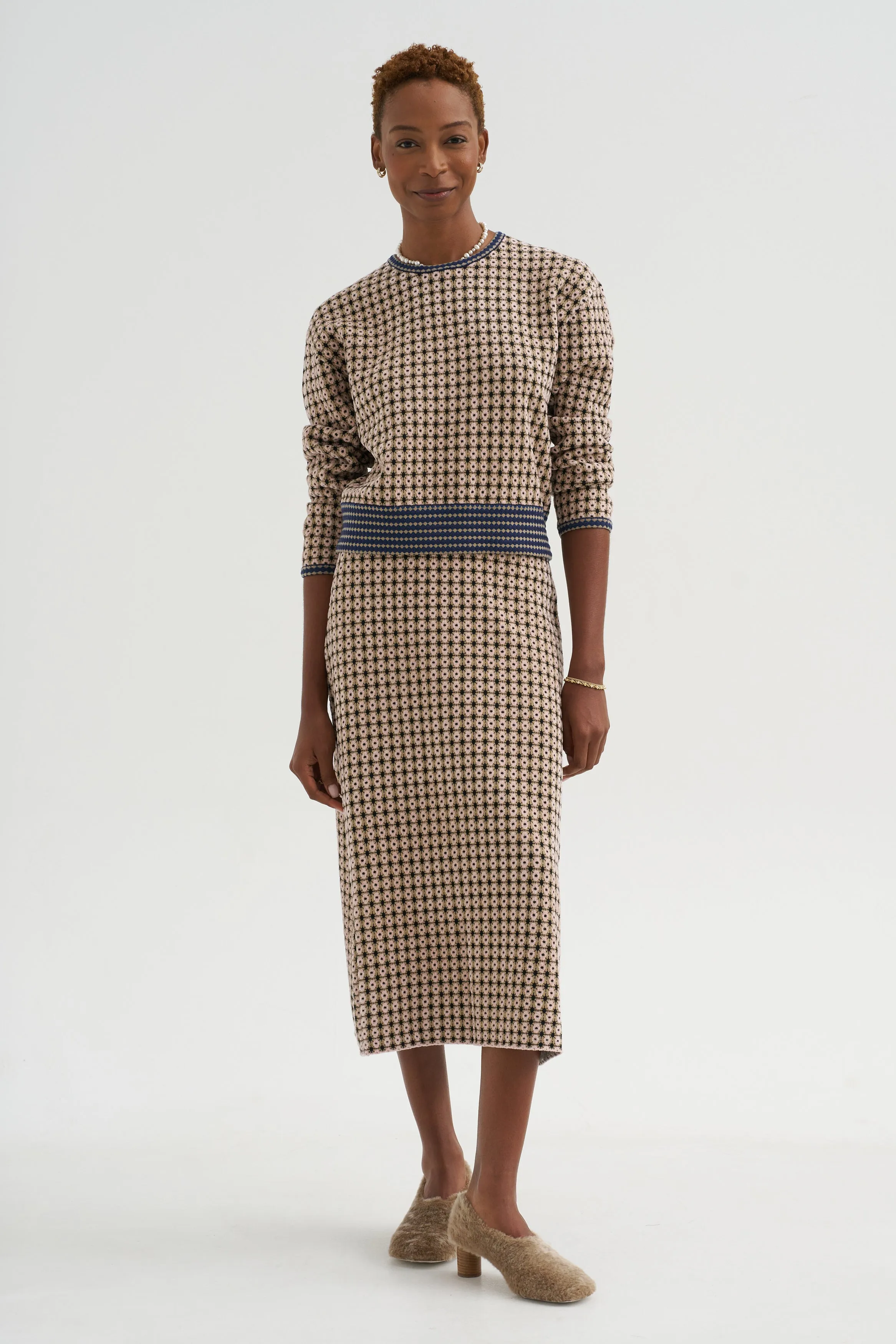 Broccada Skirt, Dune Multi sold by Kick Pleat product image thumbnail 5