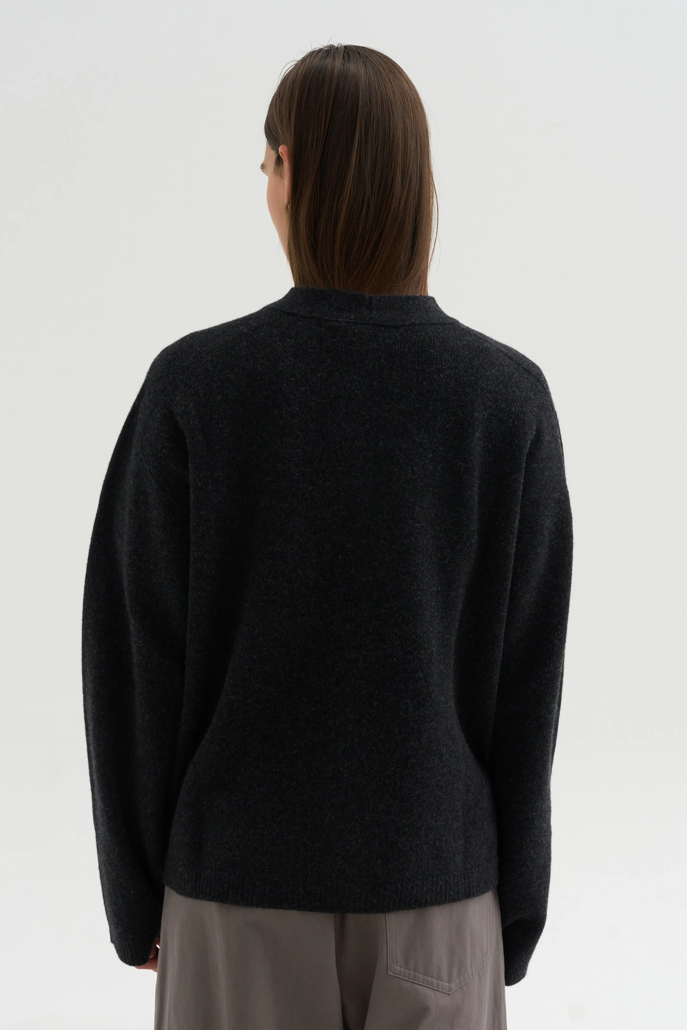 Superfine Wool Cardigan, Anthracite sold by Kick Pleat product image thumbnail 4