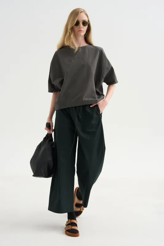 Shirt Cotton & Linen, Bottle Green made by A Punto B