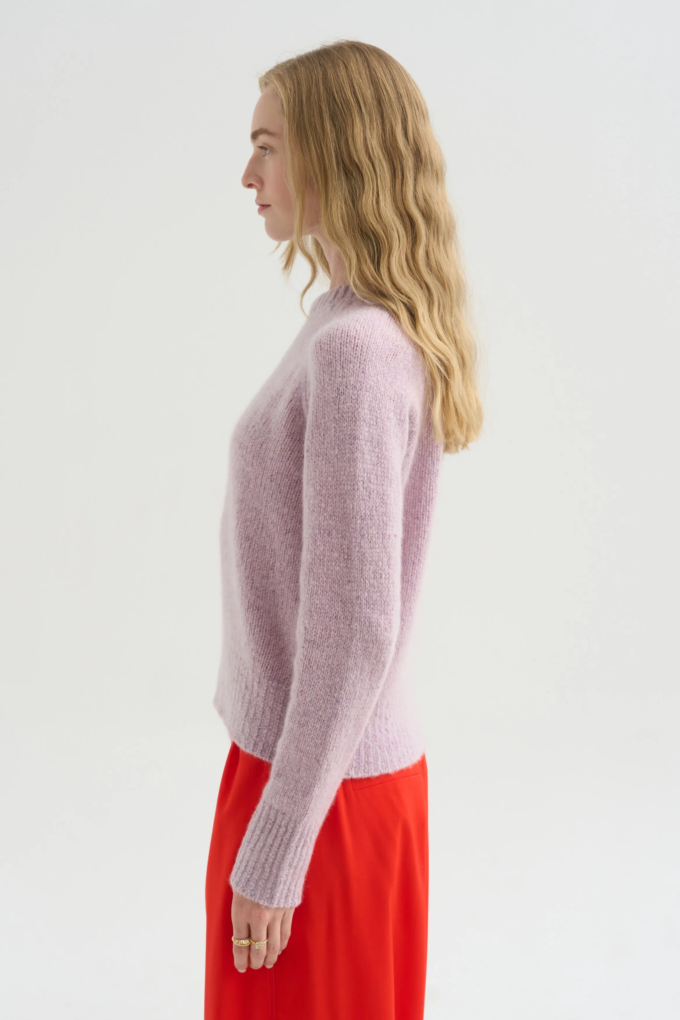 Cable Knit Sweater, Lilac Fume sold by Kick Pleat product image thumbnail 3