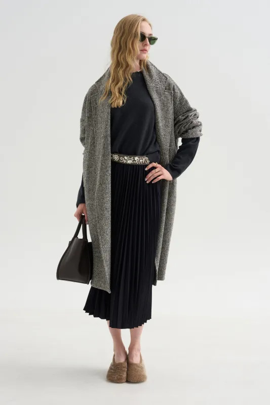 Long Sweater, Vulcano Melange made by Allude